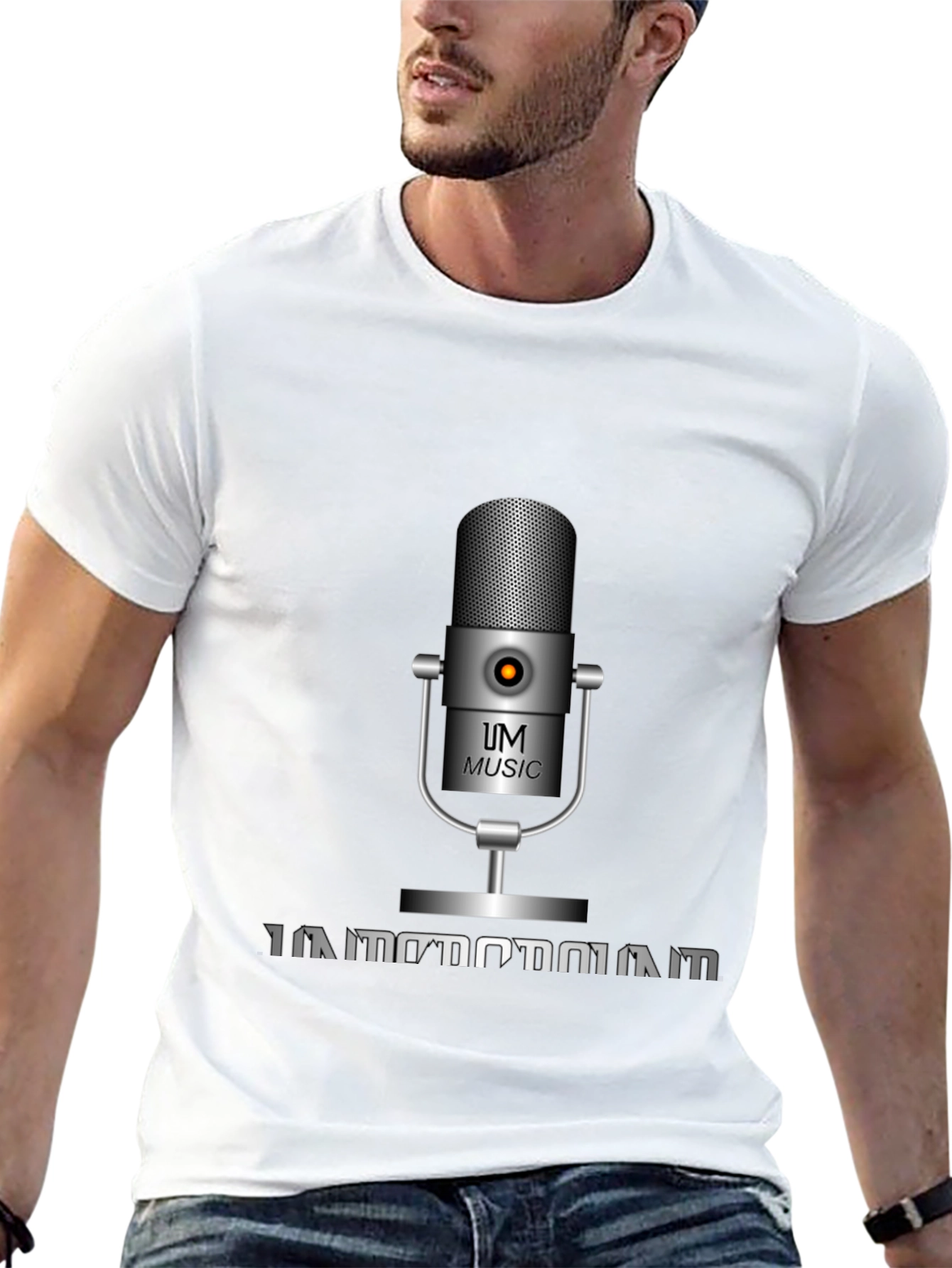UM Music Microphone Black T-Shirt