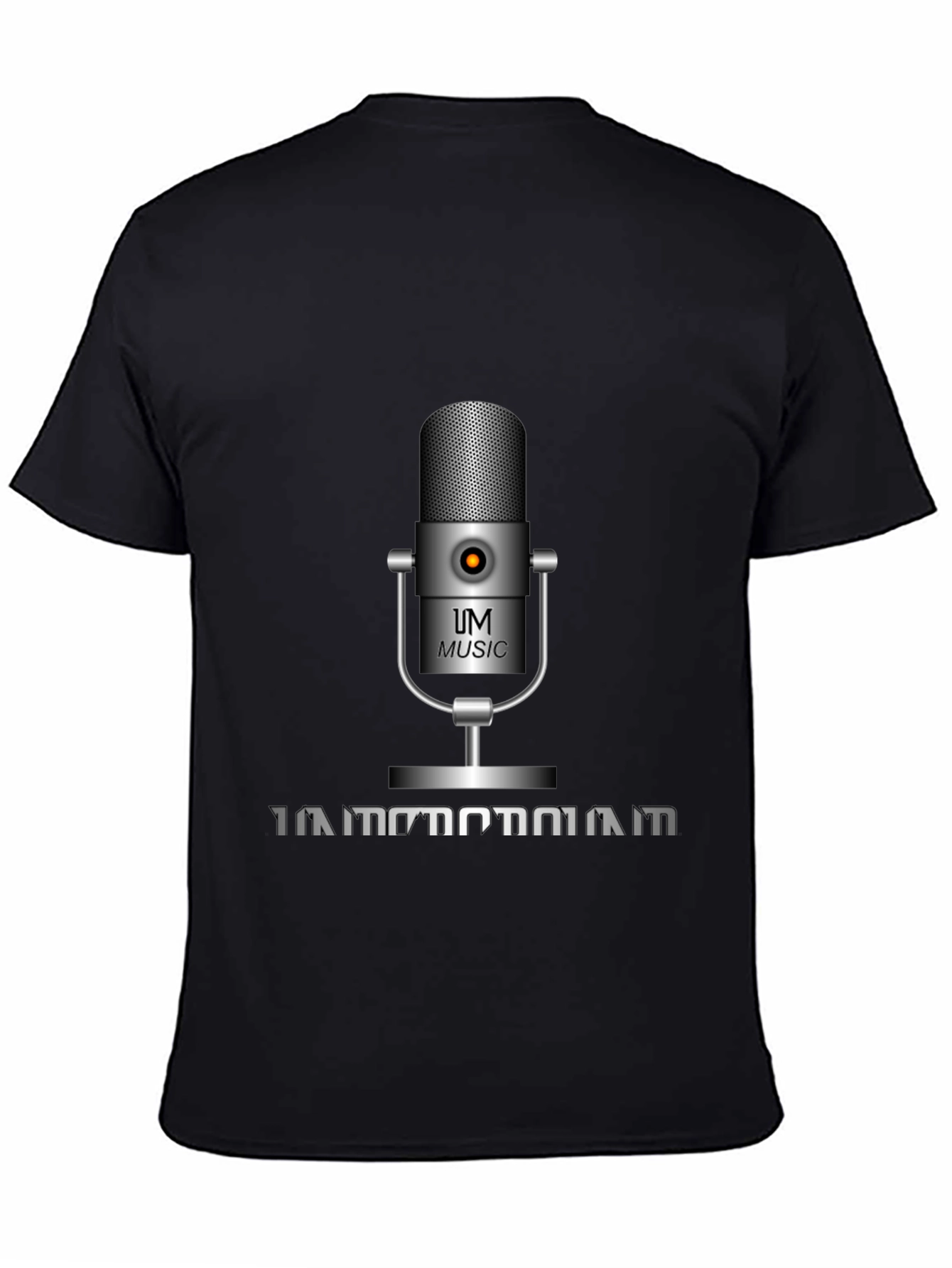 UM Music Microphone Black T-Shirt