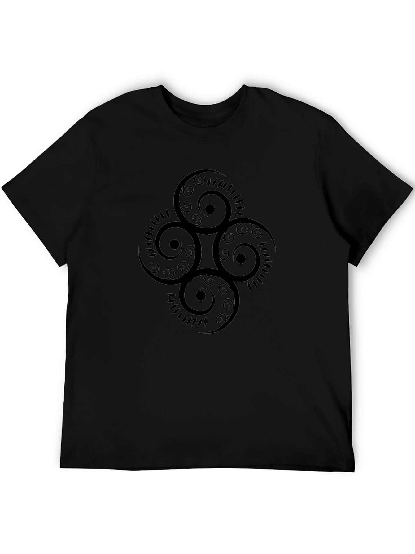 Black T-Shirt with Celtic Knot Design
