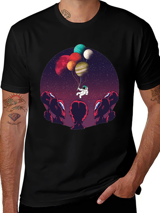 Astronaut Balloon Ride Graphic Tee