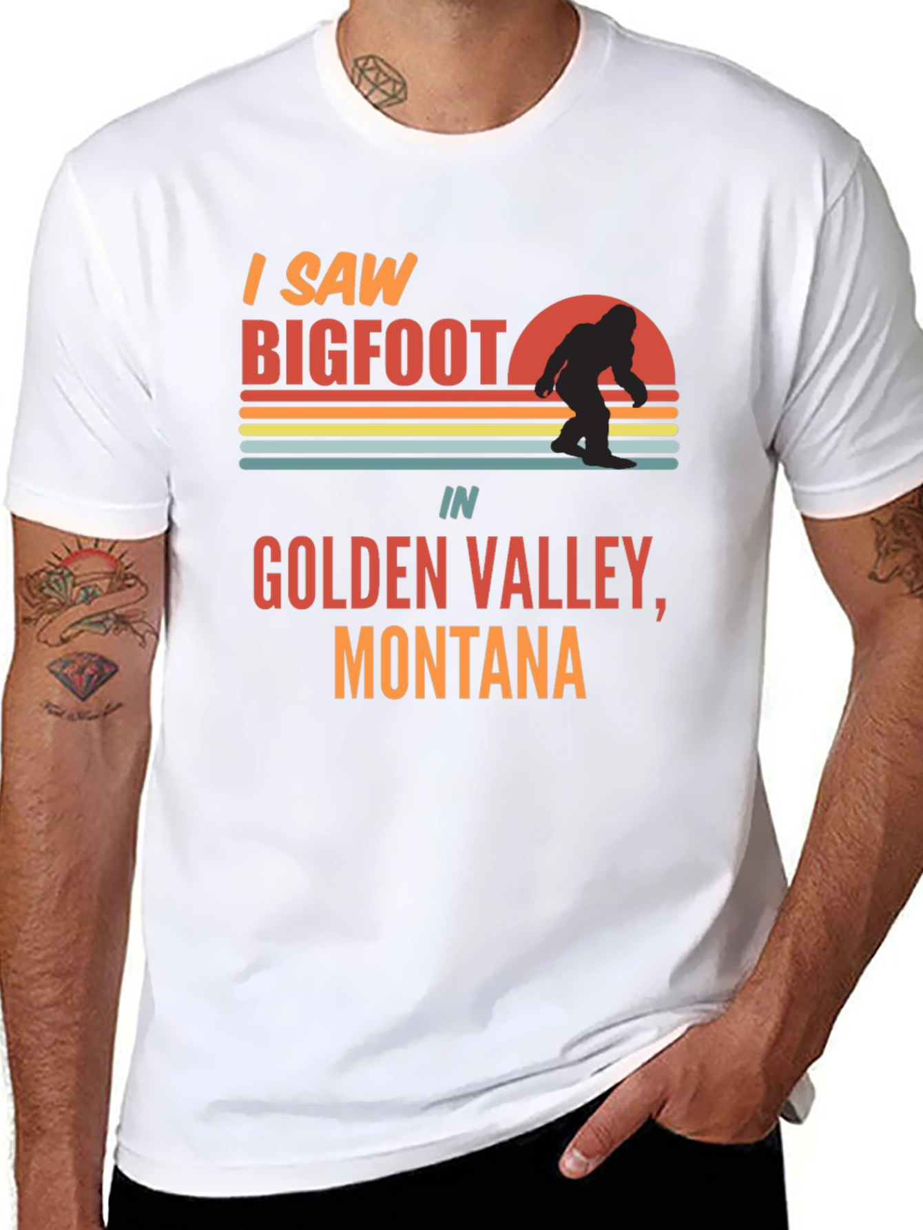 I Saw Bigfoot T-Shirt - Golden Valley Montana