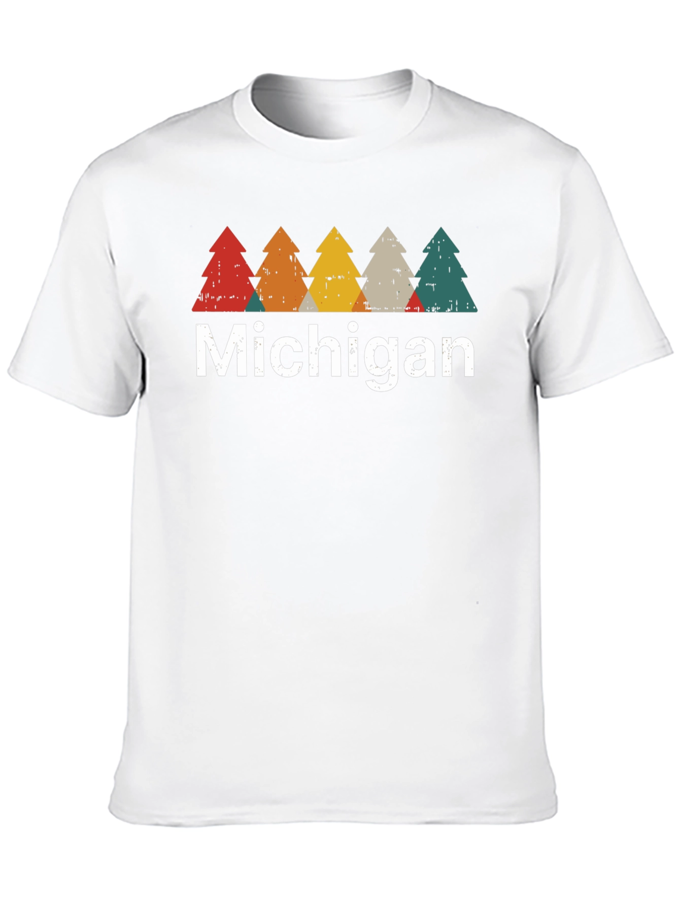 Michigan Trees Retro T-Shirt