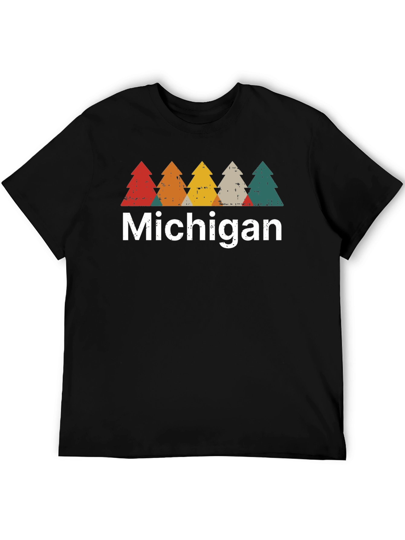 Michigan Trees Retro T-Shirt