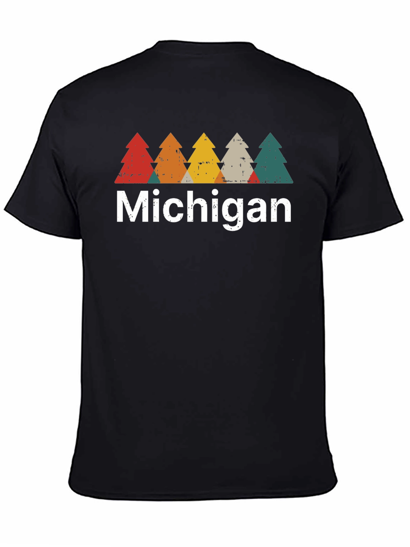 Michigan Trees Retro T-Shirt