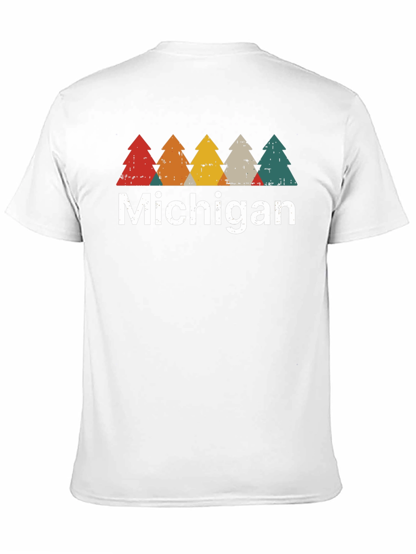 Michigan Trees Retro T-Shirt