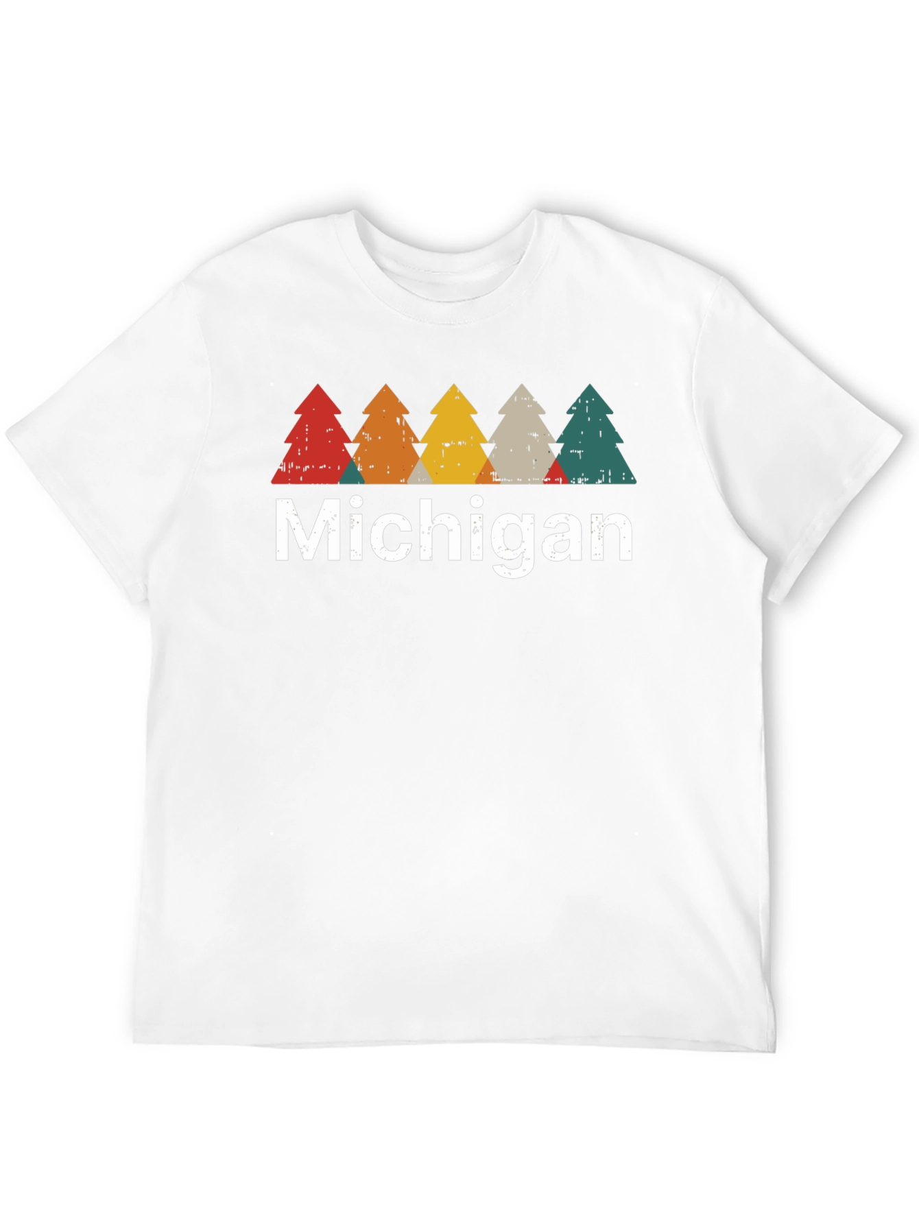 Michigan Trees Retro T-Shirt