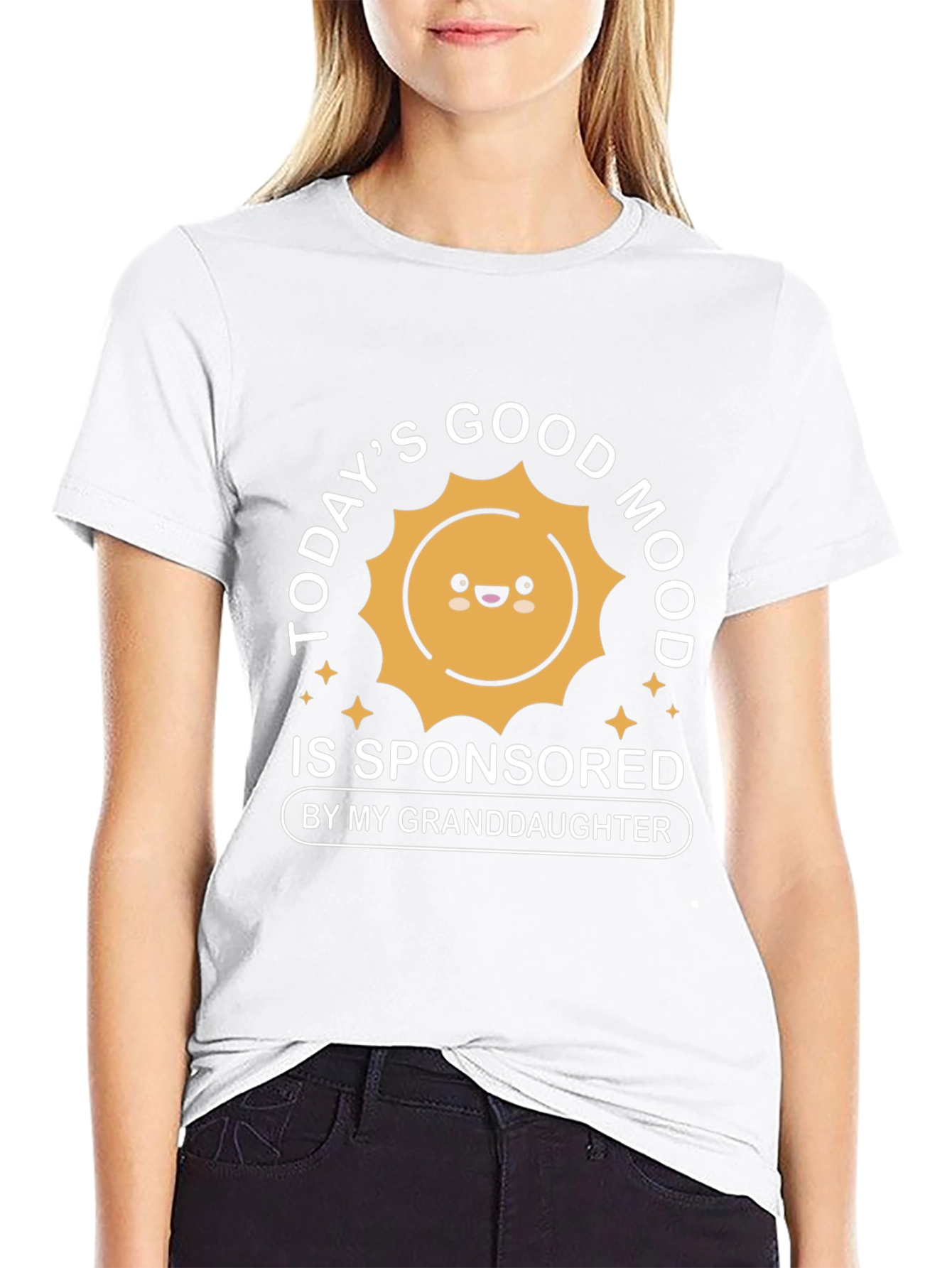 Granddaughter Sponsored Good Mood Black T-Shirt