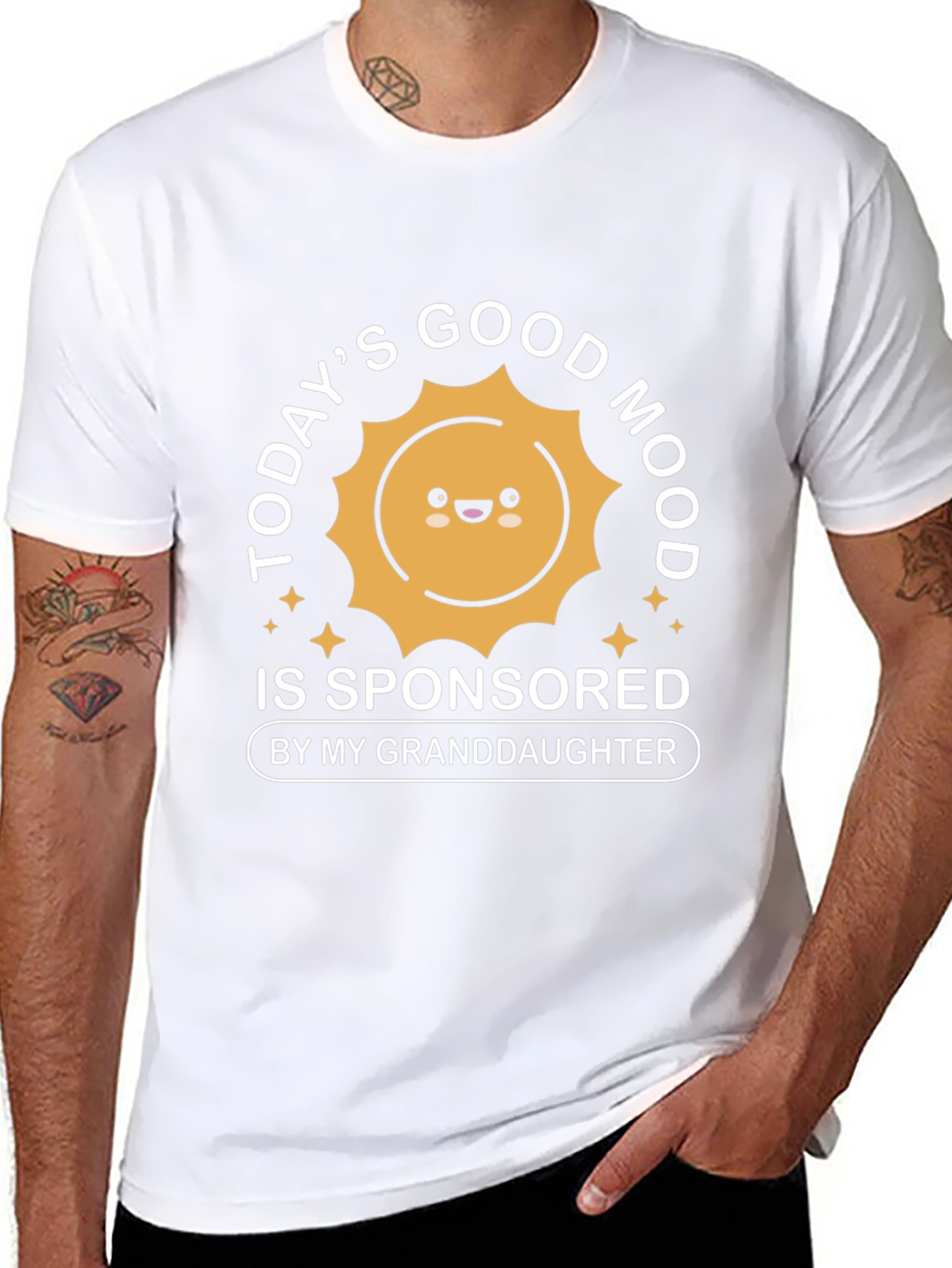 Granddaughter Sponsored Good Mood Black T-Shirt