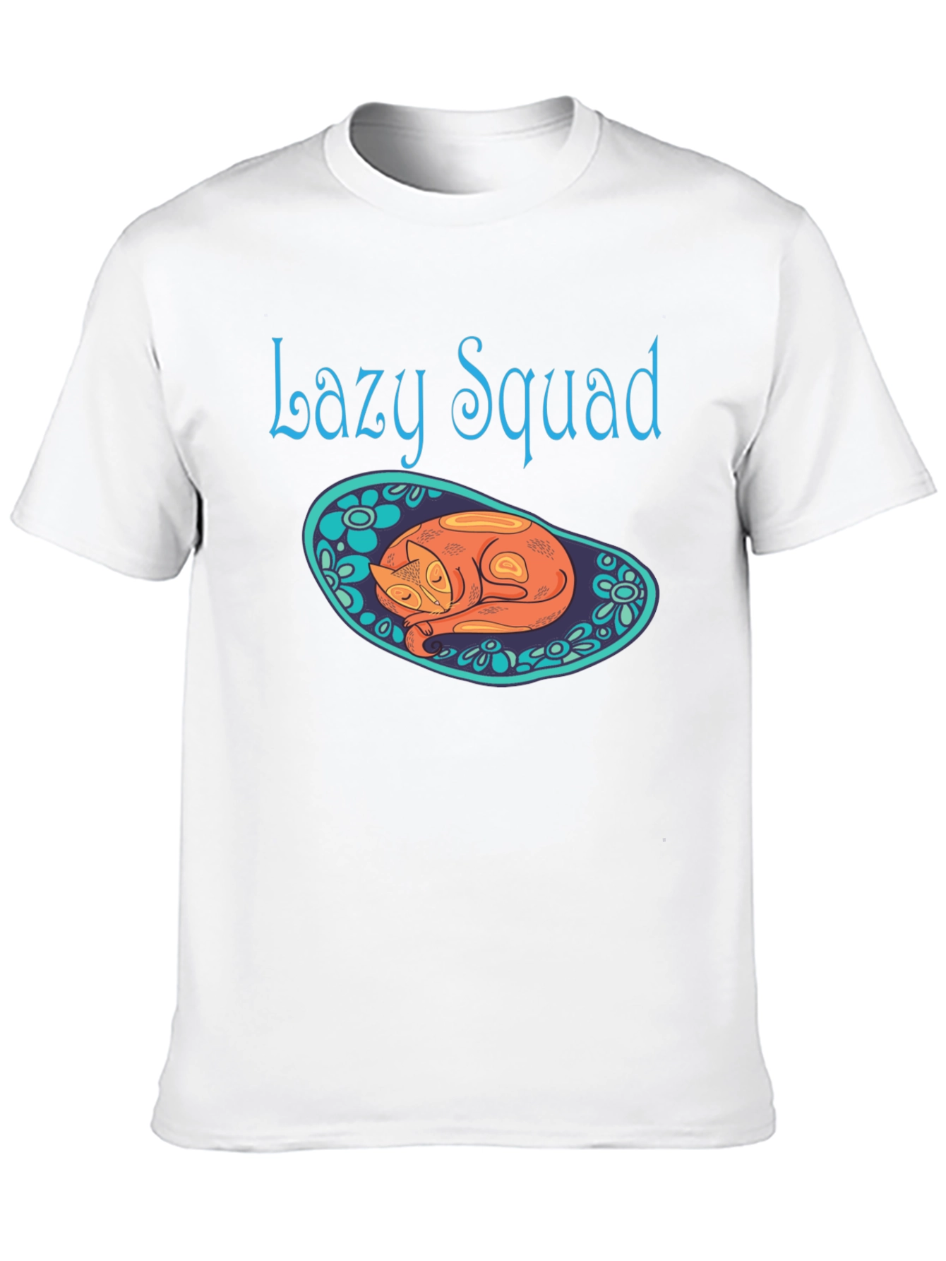 Lazy Squad Cat Graphic T-Shirt
