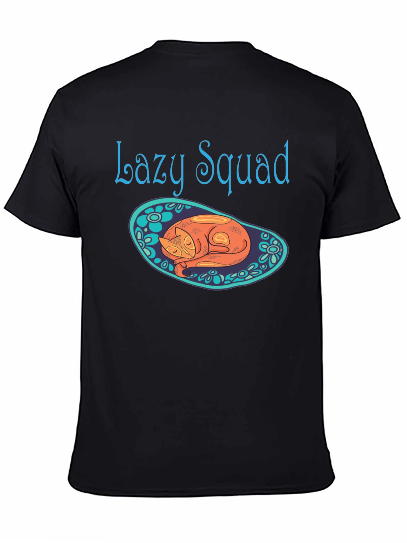 Lazy Squad Cat Graphic T-Shirt