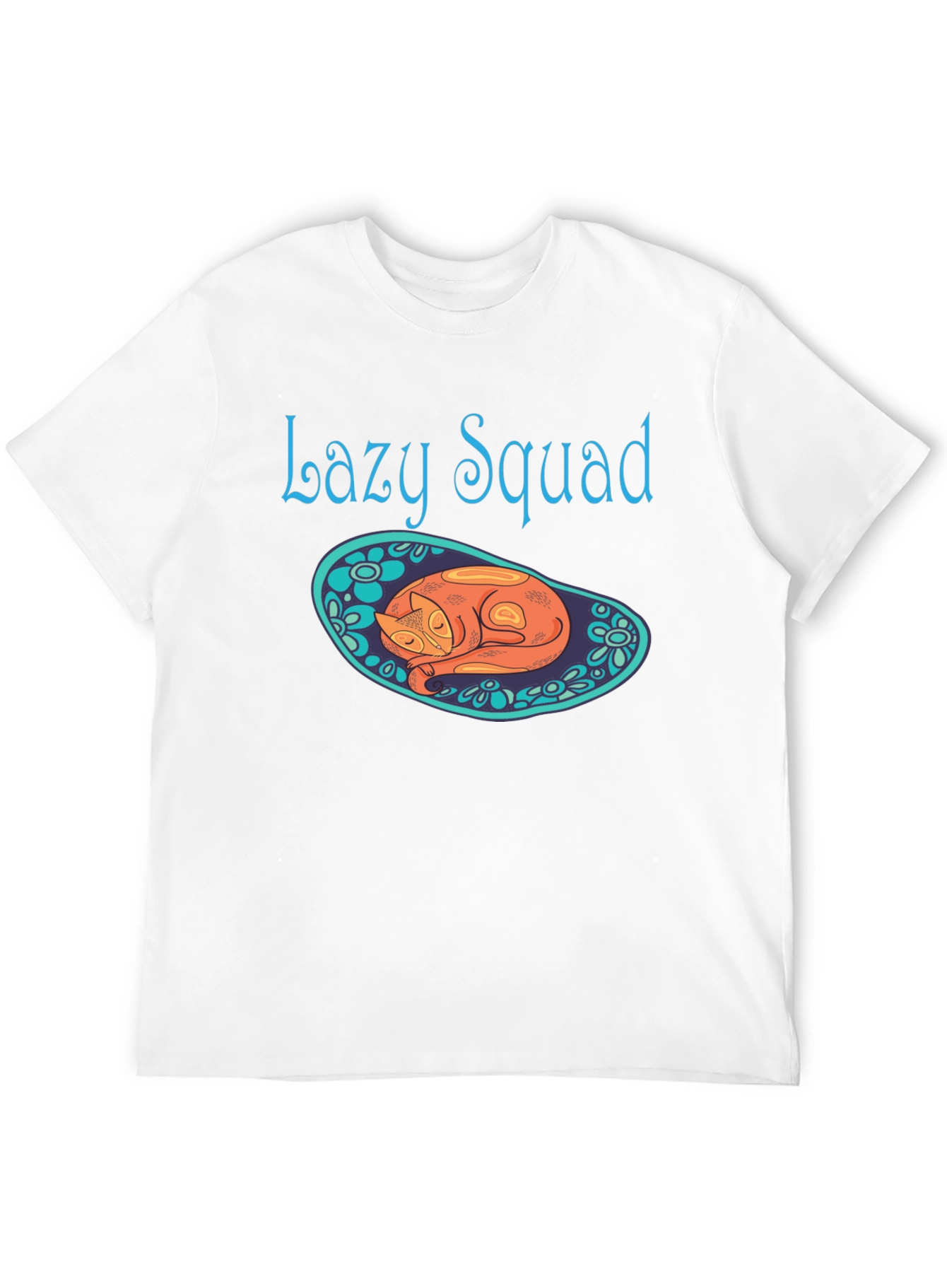 Lazy Squad Cat Graphic T-Shirt