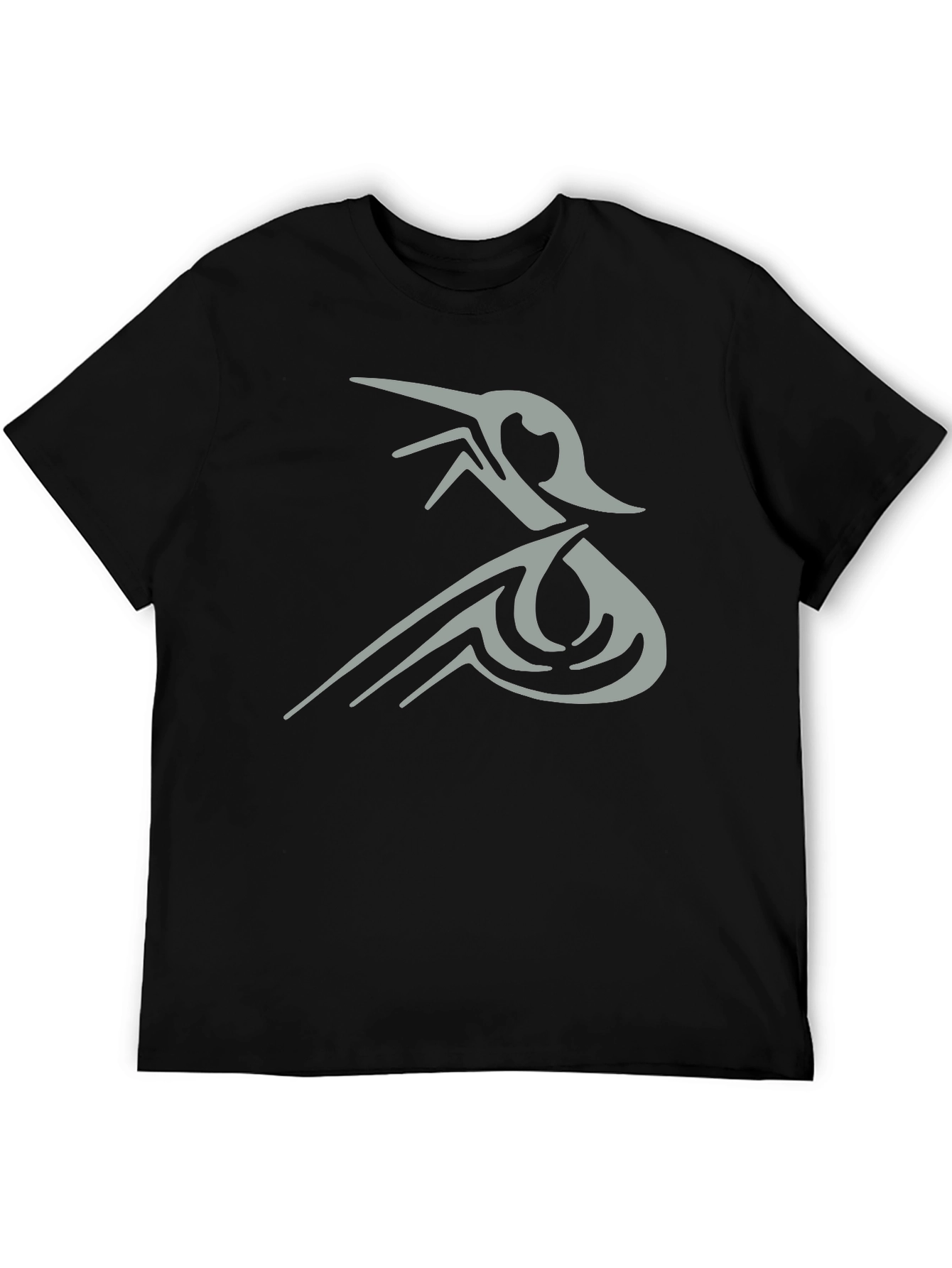 Abstract Graphic Print Black T-Shirt