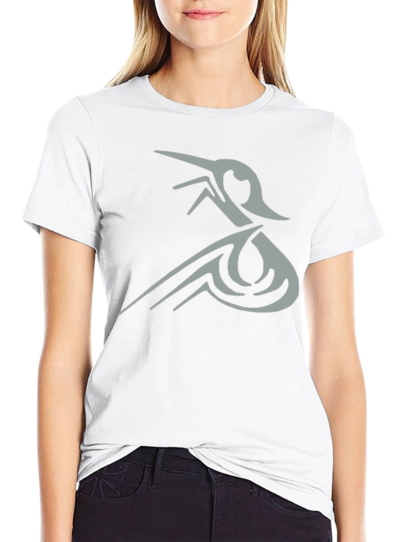 Abstract Graphic Print Black T-Shirt