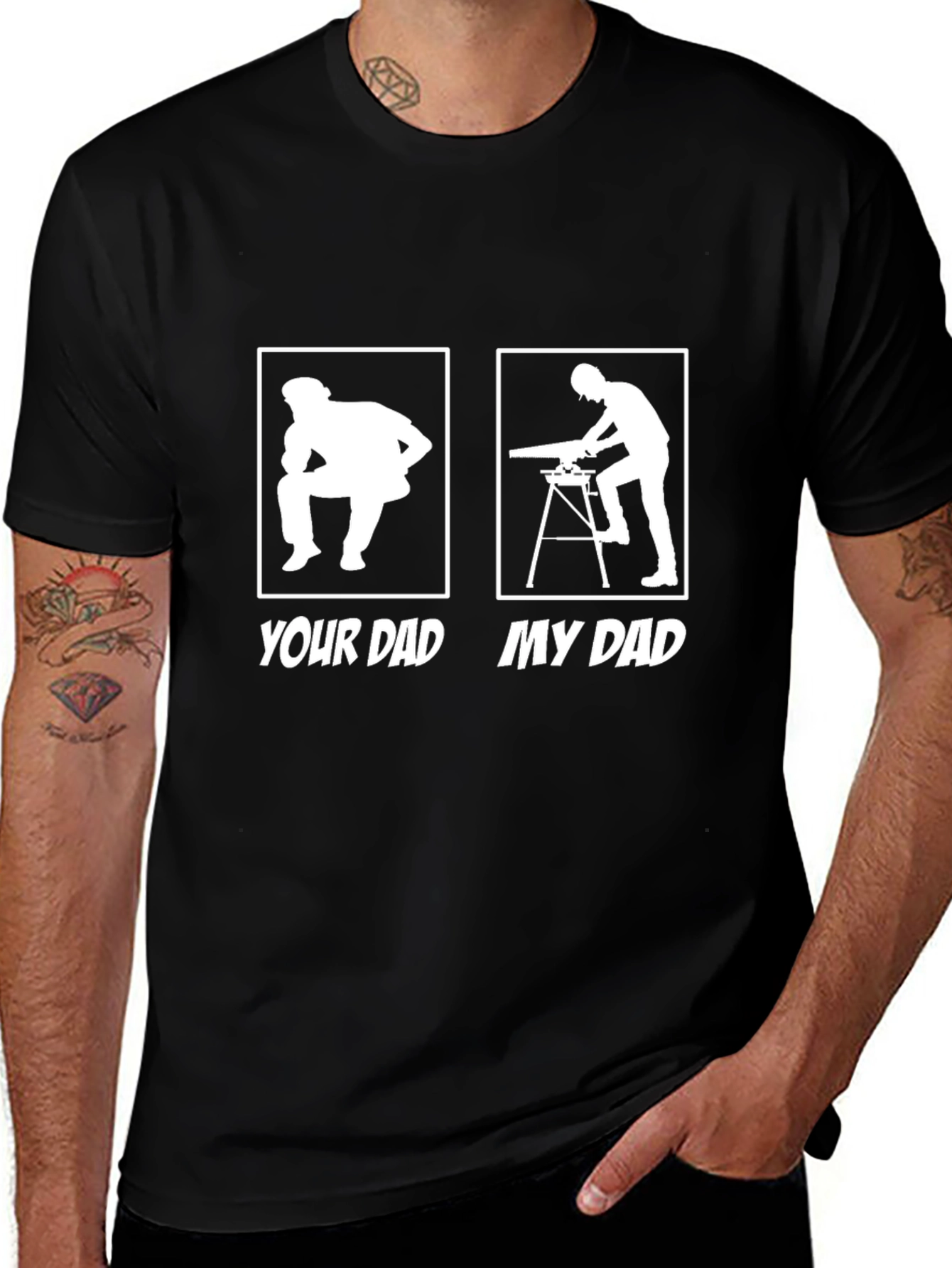 Your Dad vs. My Dad Funny Carpenter T-Shirt