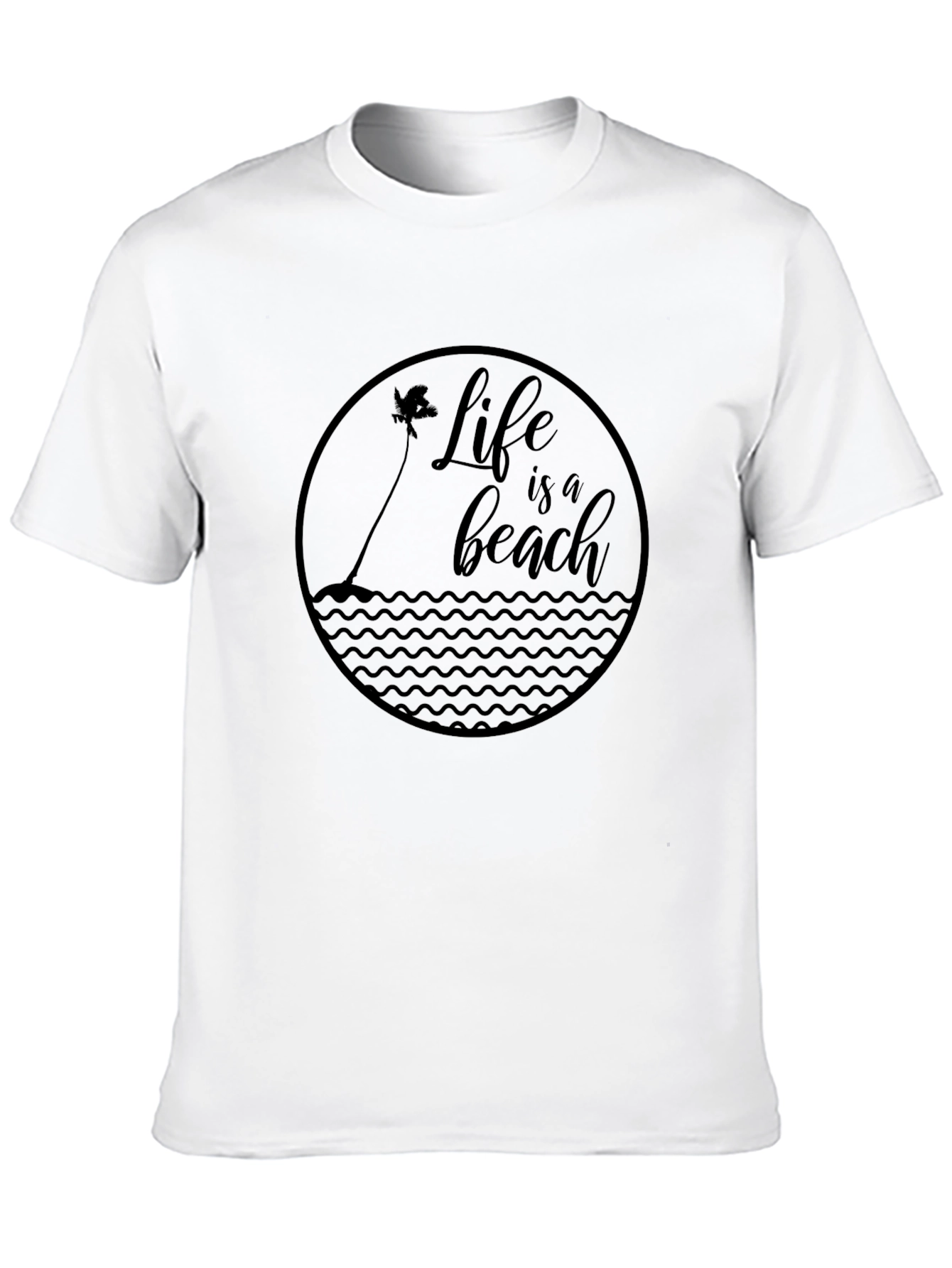 Life is a Beach Graphic Tee - Black T-Shirt