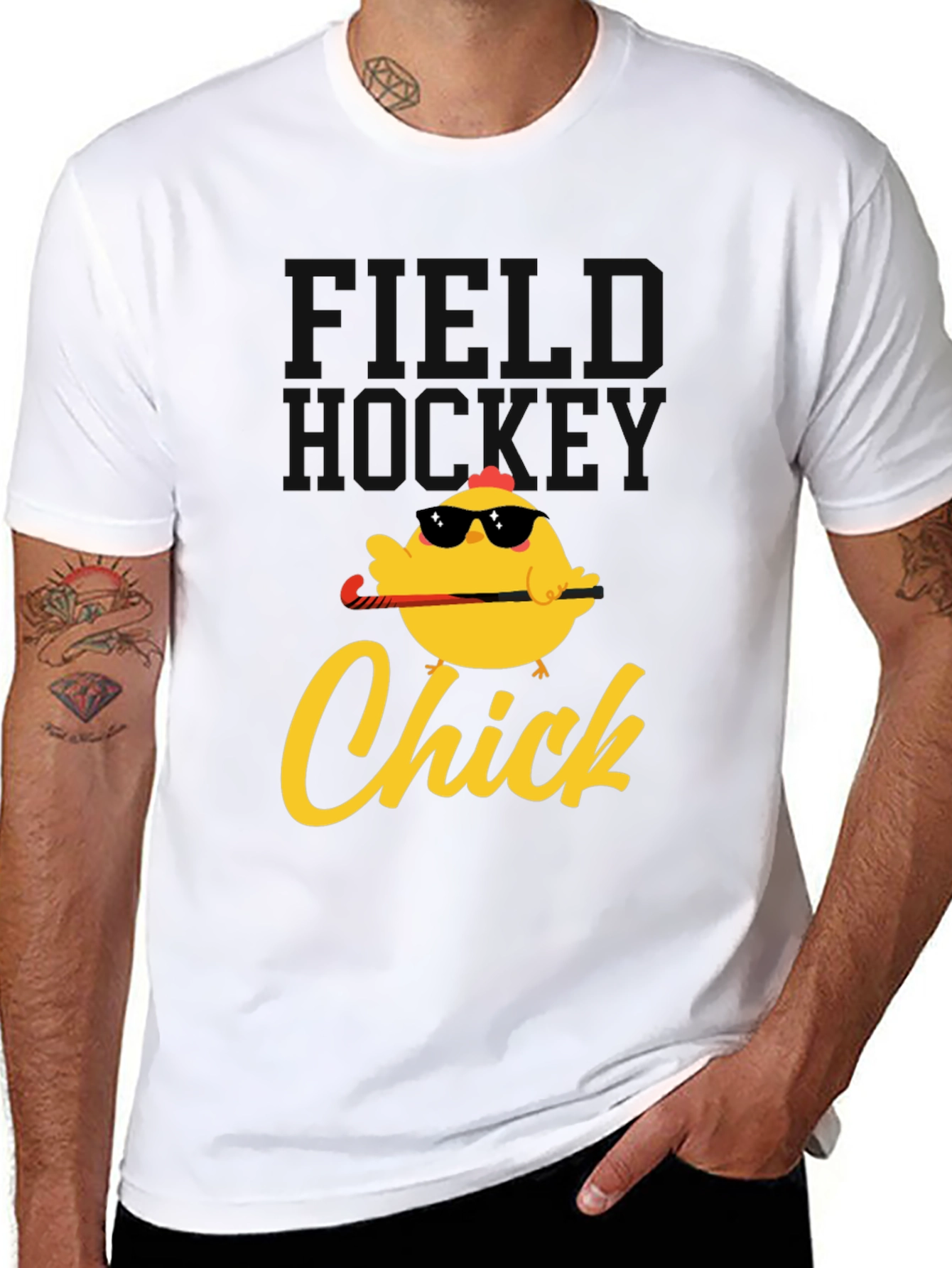 Field Hockey Chick Graphic T-Shirt
