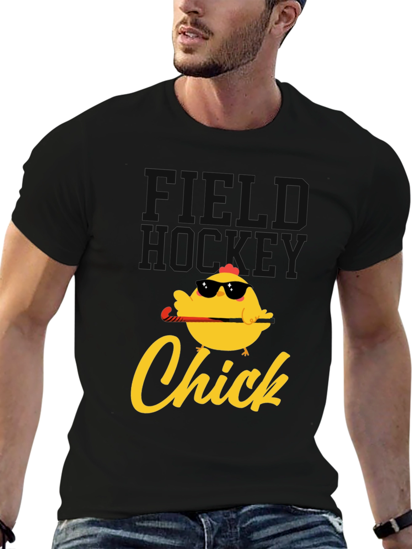Field Hockey Chick Graphic T-Shirt