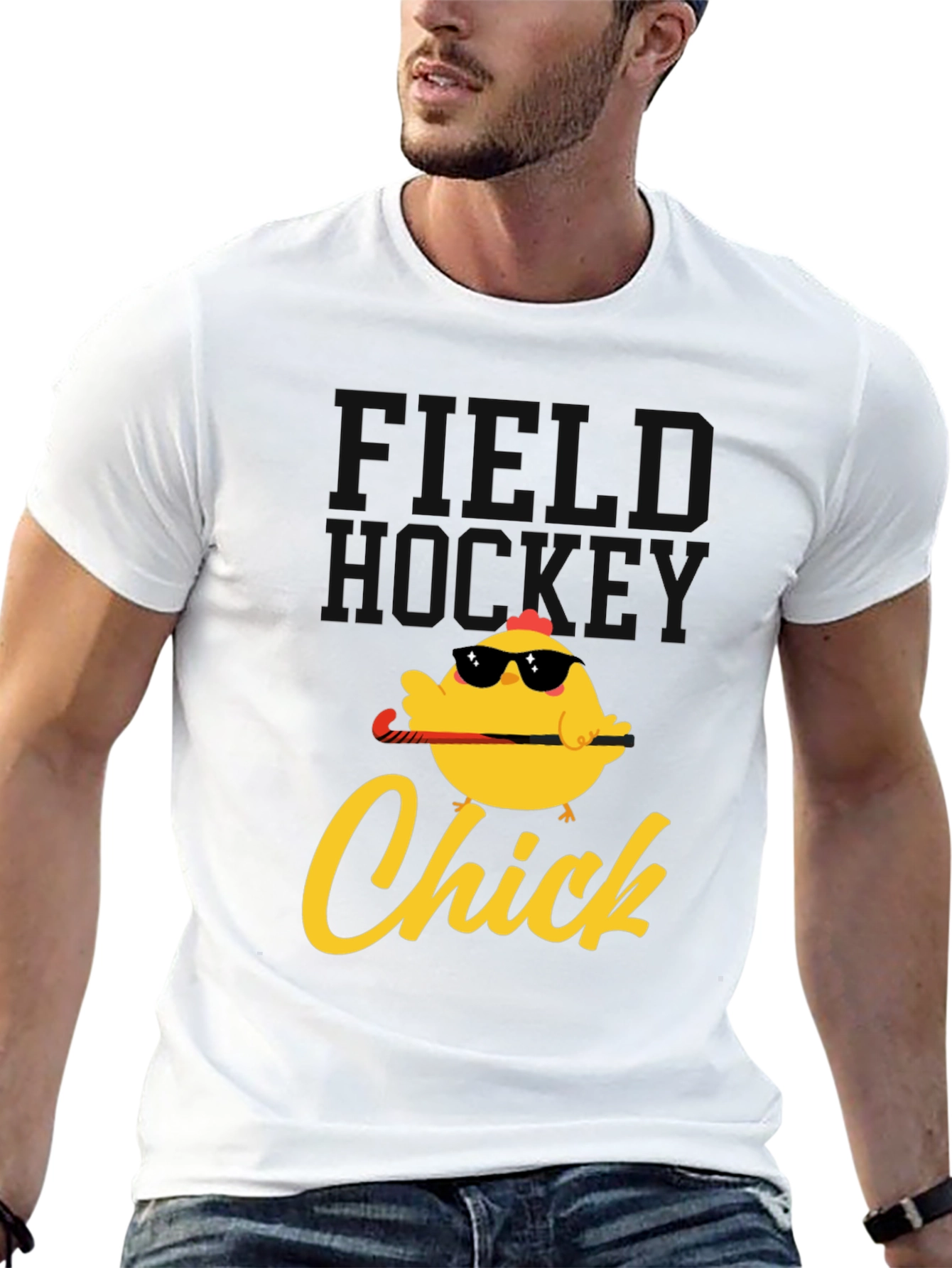 Field Hockey Chick Graphic T-Shirt