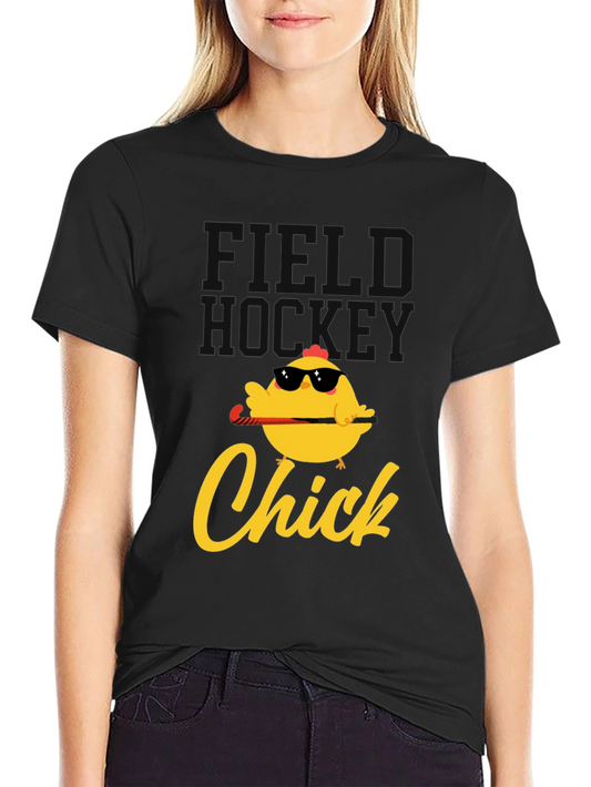 Field Hockey Chick Graphic T-Shirt