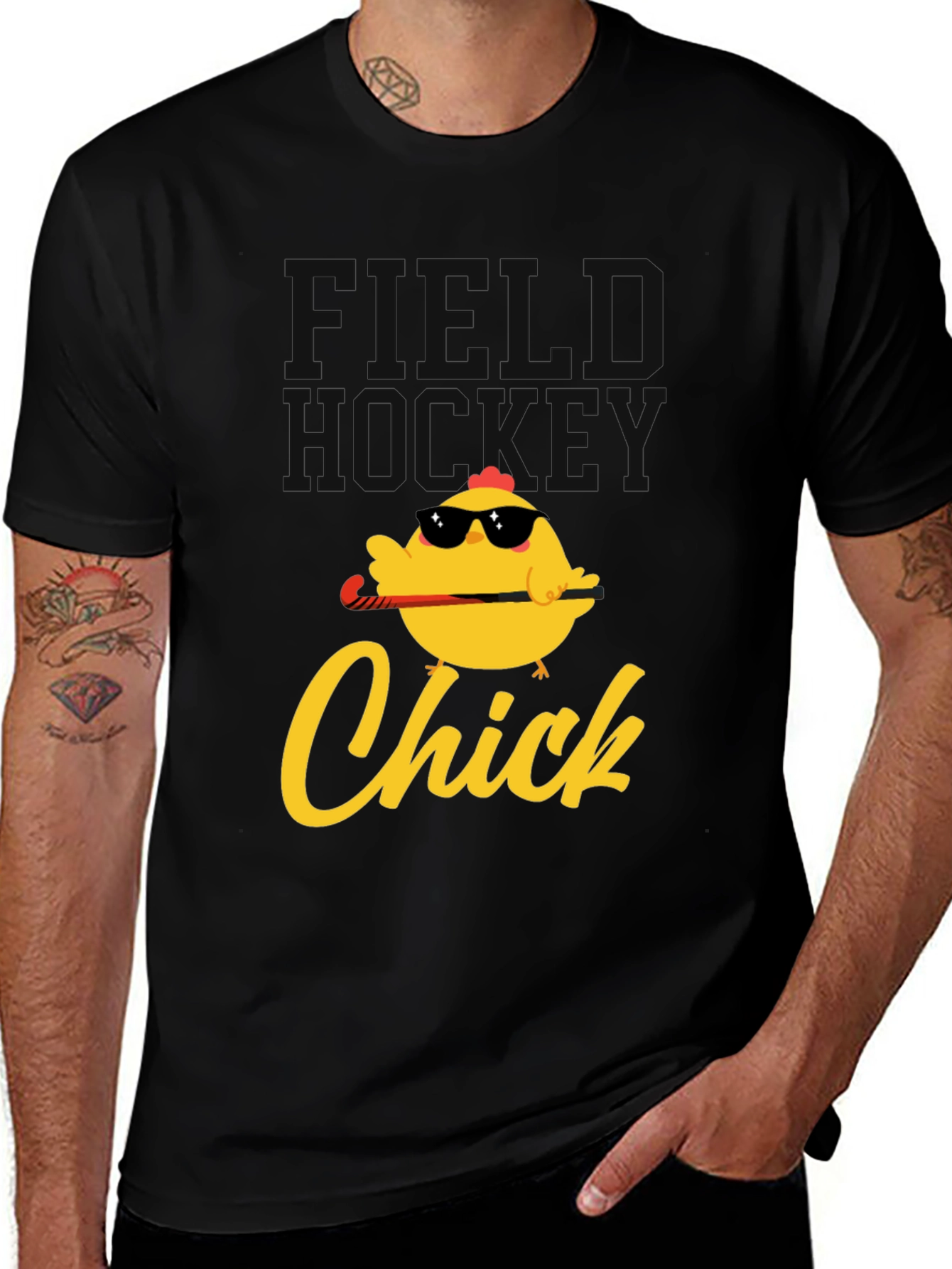 Field Hockey Chick Graphic T-Shirt