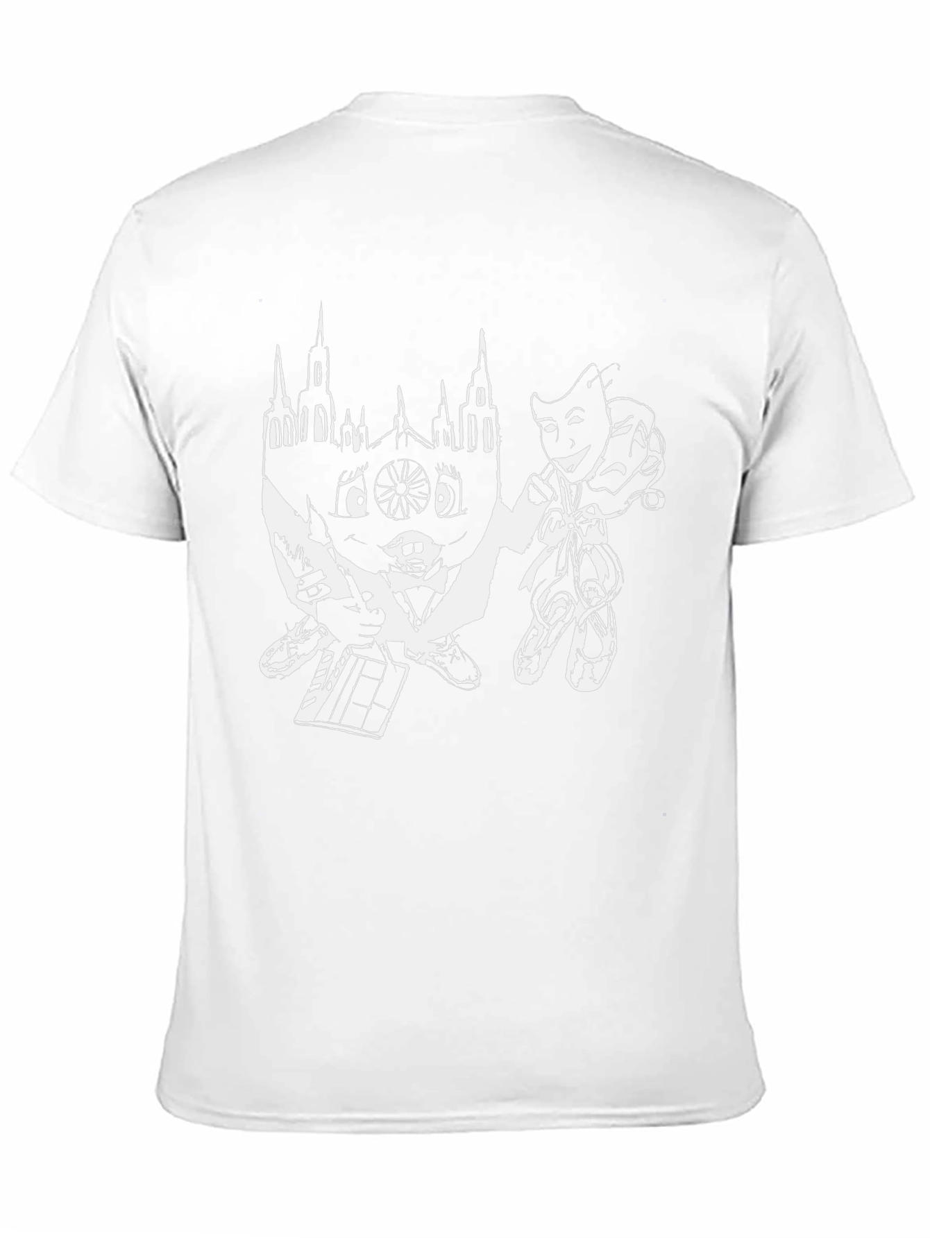 Artistic Graphic Tee - Black Cotton Blend