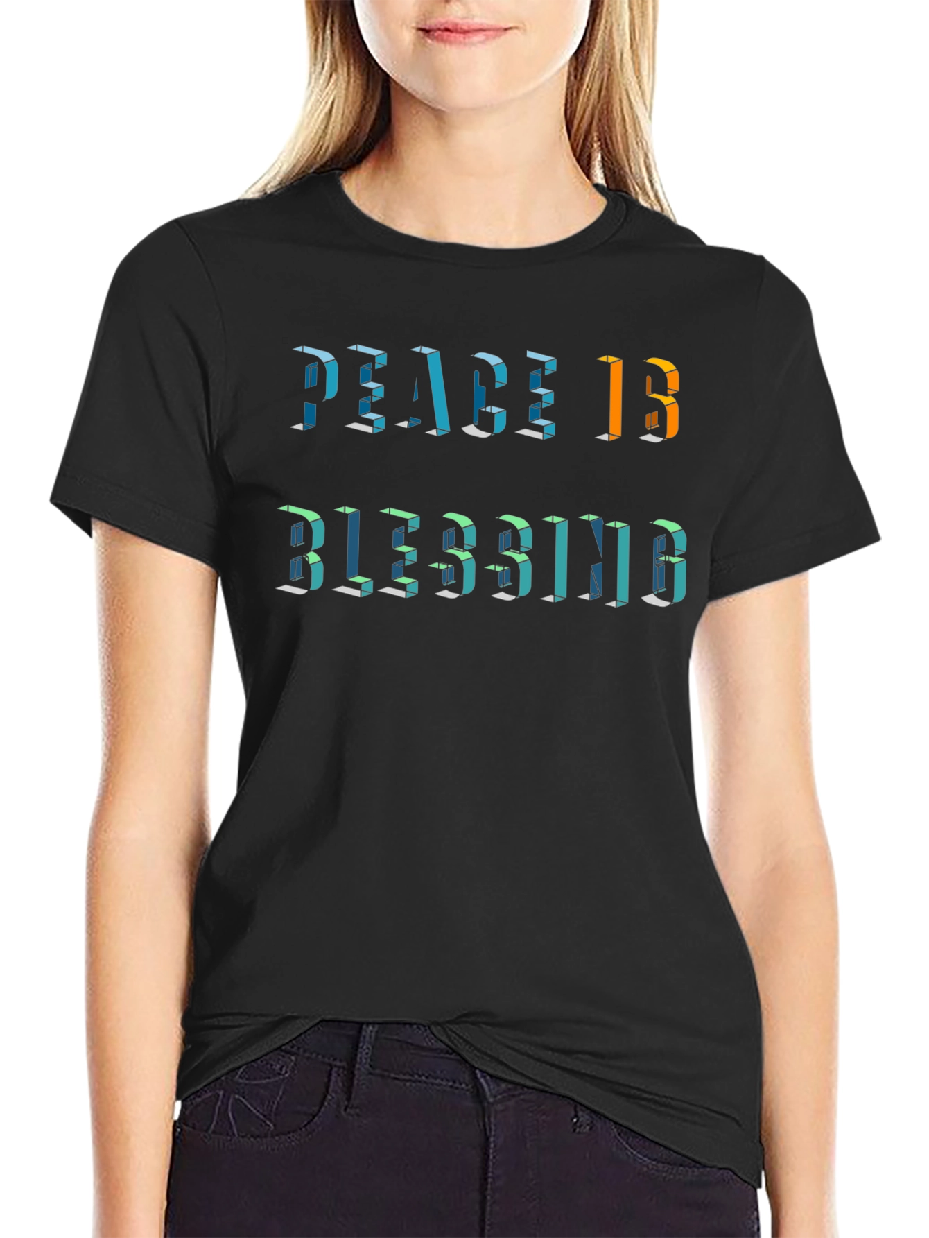 Peace Is Blessing Graphic T-Shirt