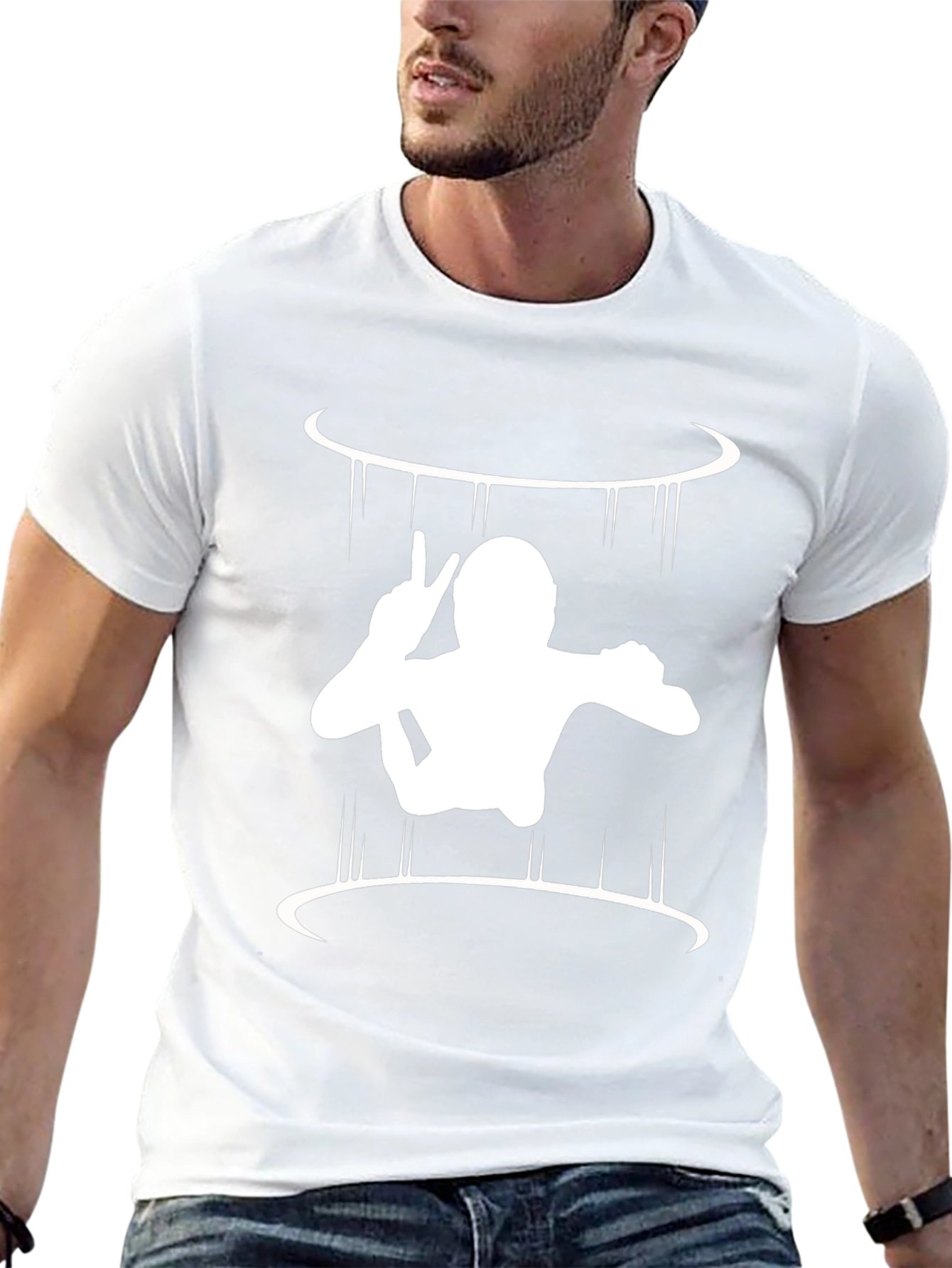 Skydiver Graphic Tee - Black Cotton Comfort