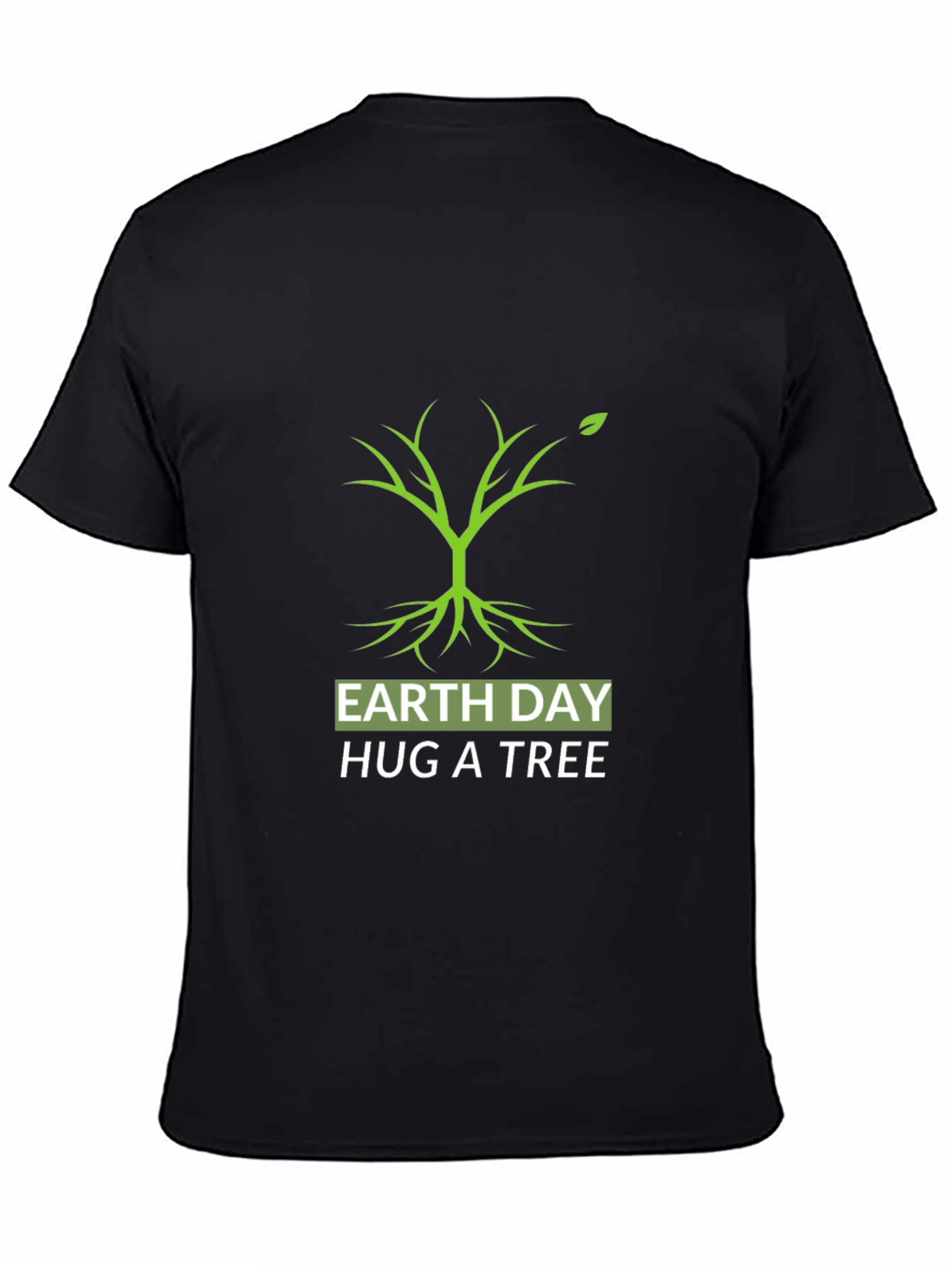 Earth Day Hug A Tree Black T-Shirt