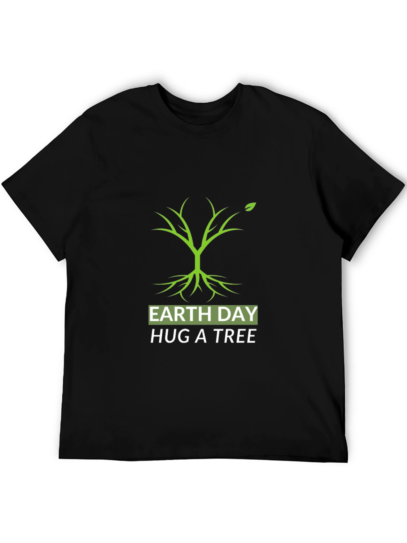 Earth Day Hug A Tree Black T-Shirt