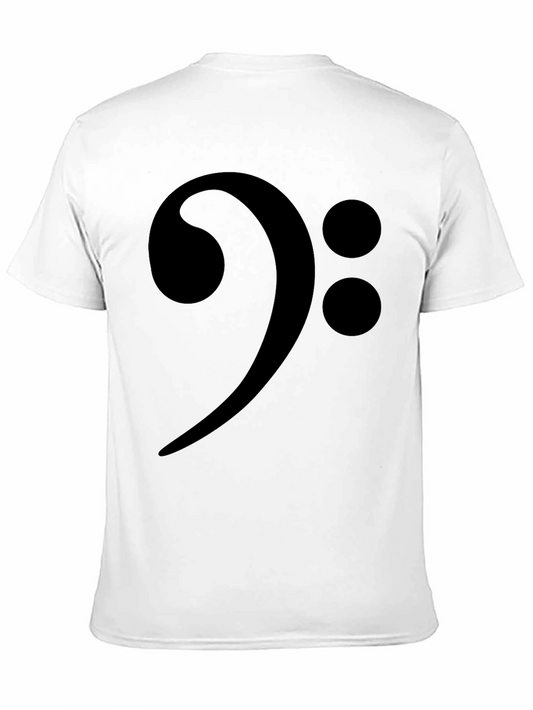 Bass Clef Black Graphic Tee - Music Lover T-Shirt