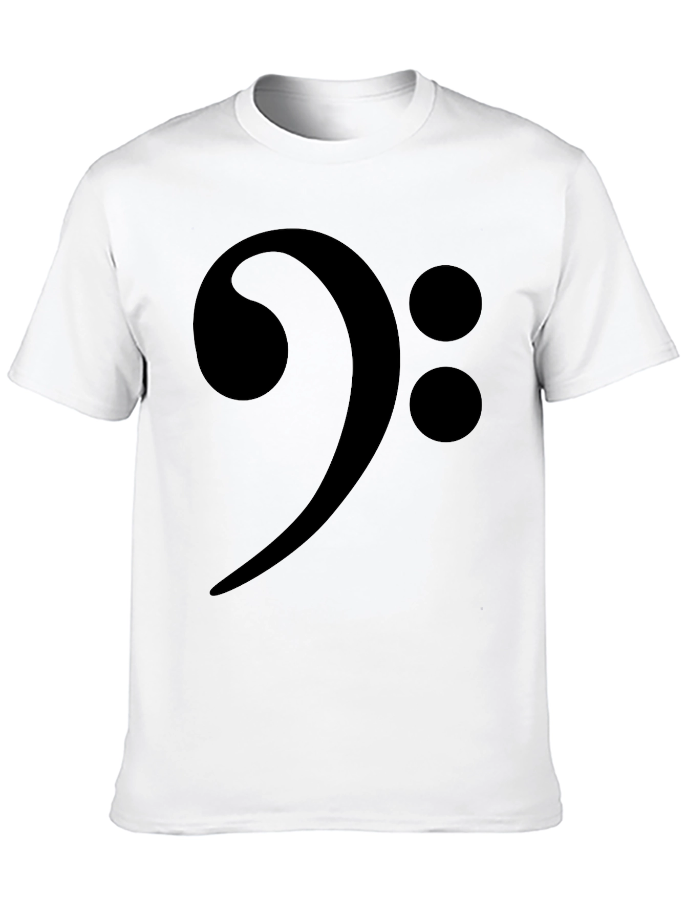 Bass Clef Black Graphic Tee - Music Lover T-Shirt