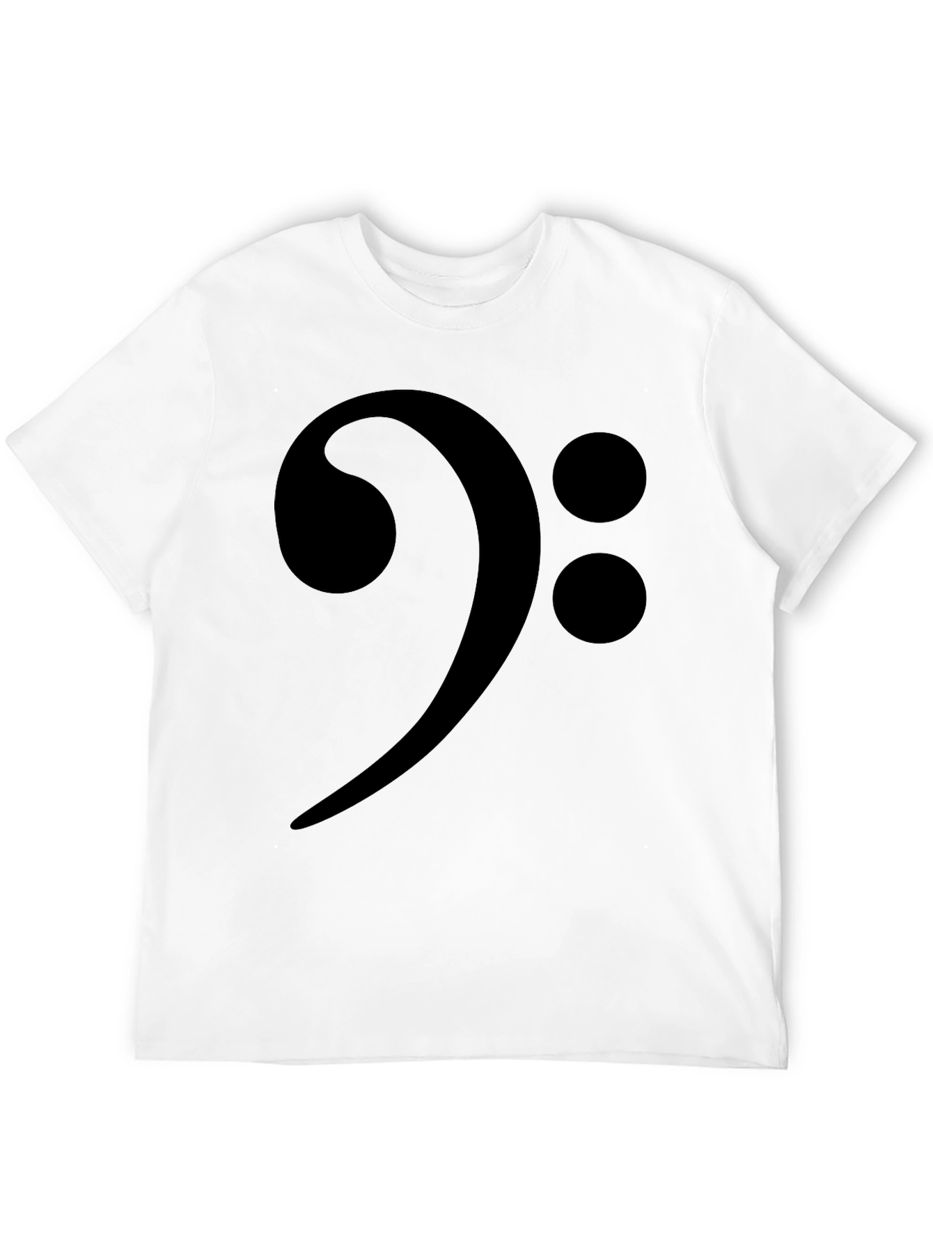 Bass Clef Black Graphic Tee - Music Lover T-Shirt