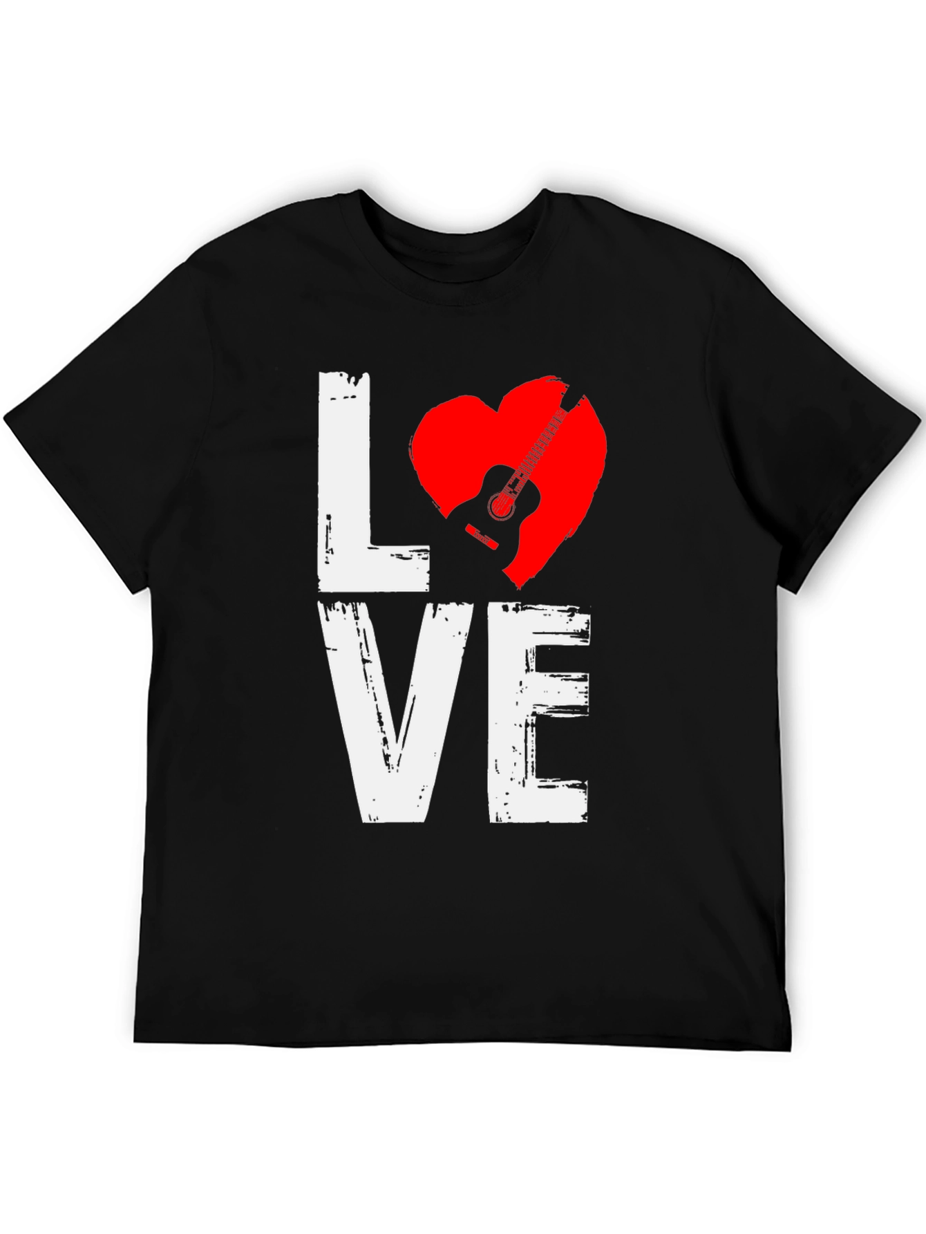 Guitar Love Graphic T-Shirt - Black
