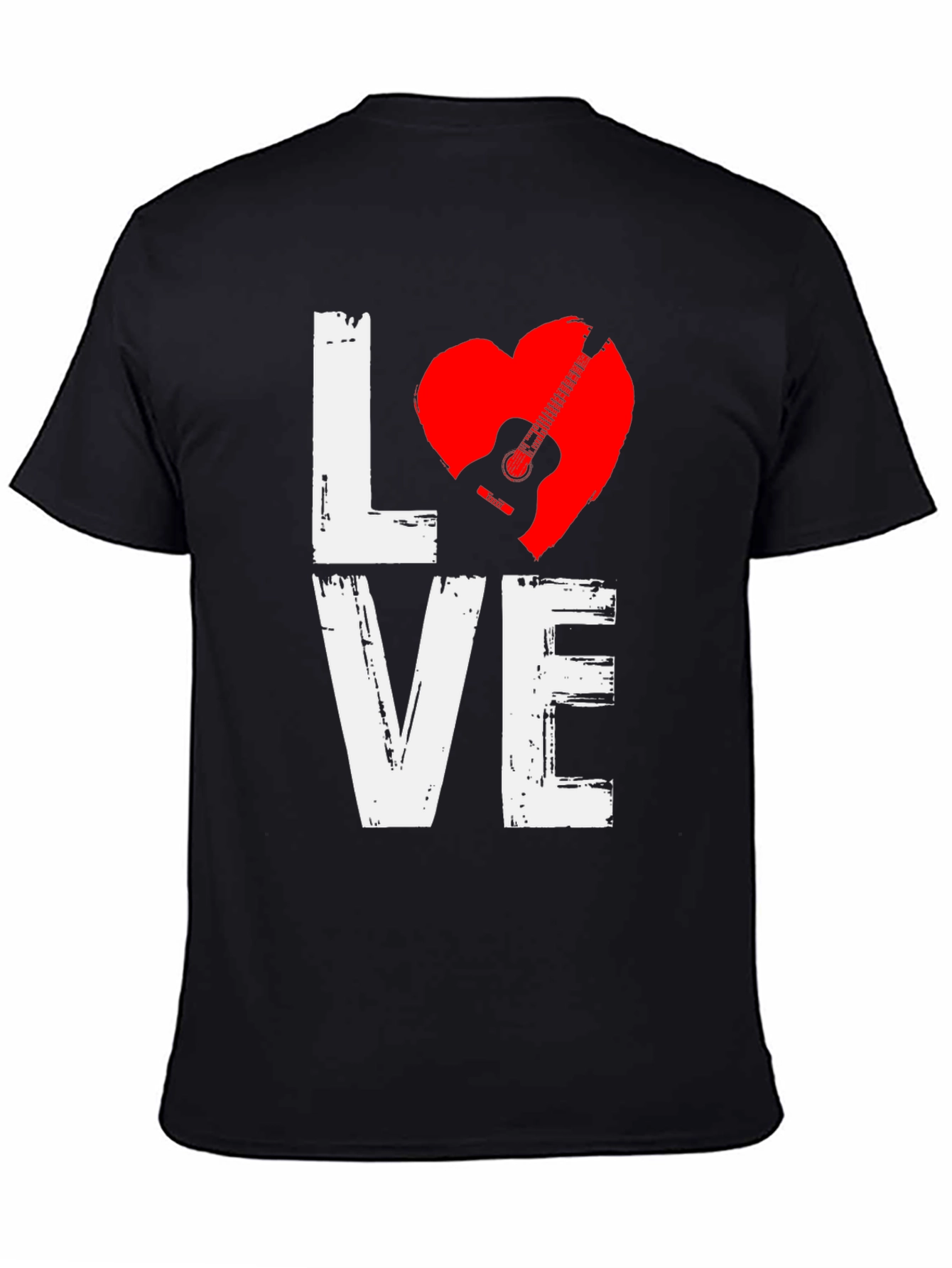 Guitar Love Graphic T-Shirt - Black