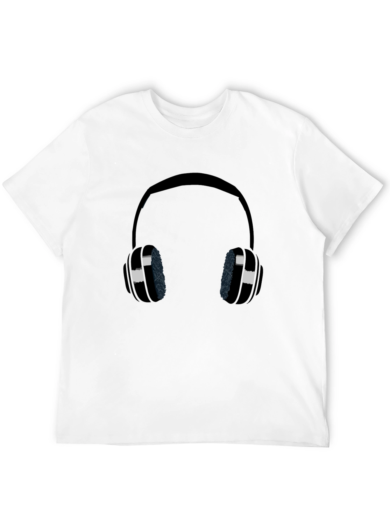 Headphones Graphic Black T-Shirt