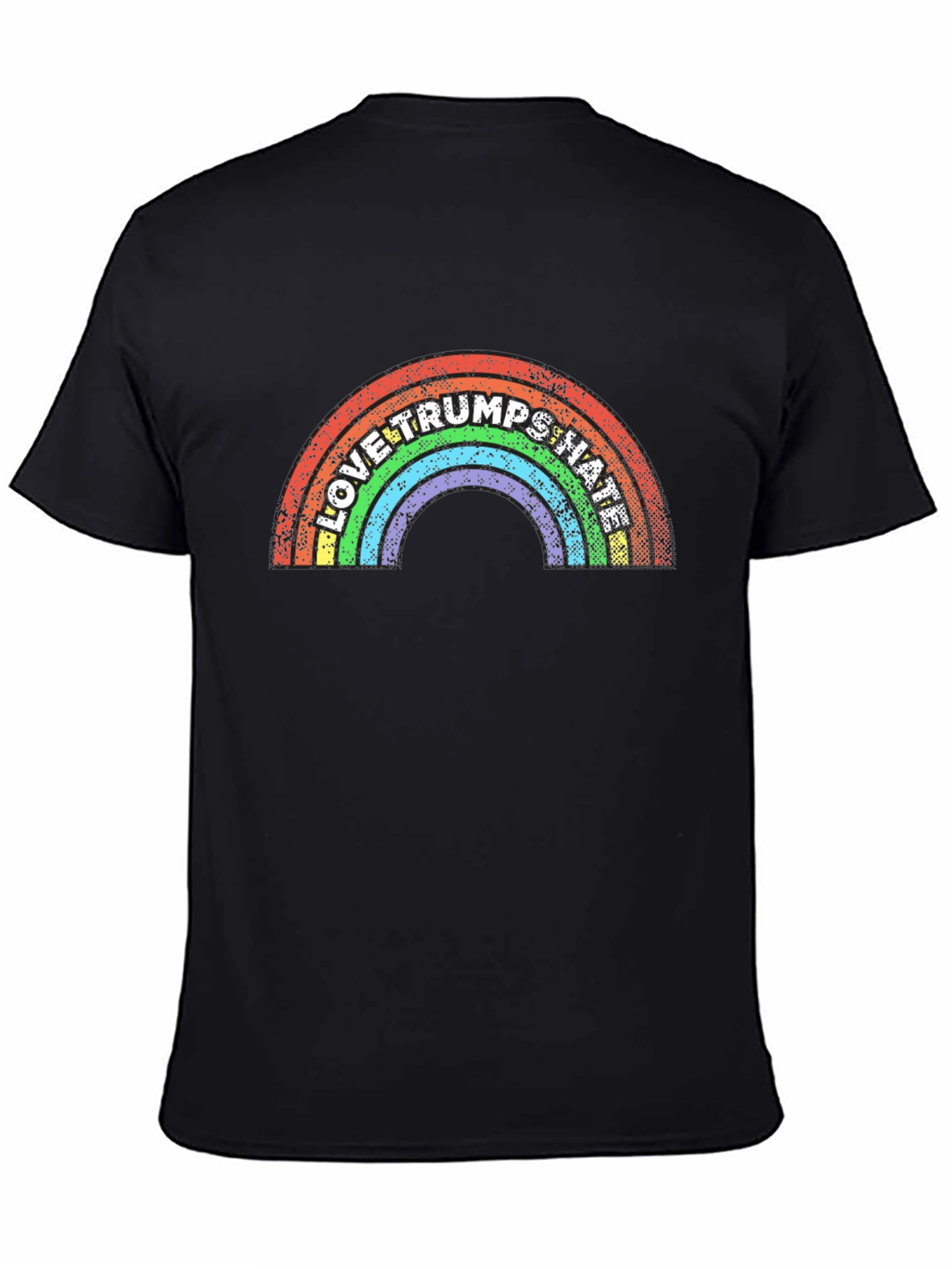 Love Trumps Hate Rainbow Graphic T-Shirt