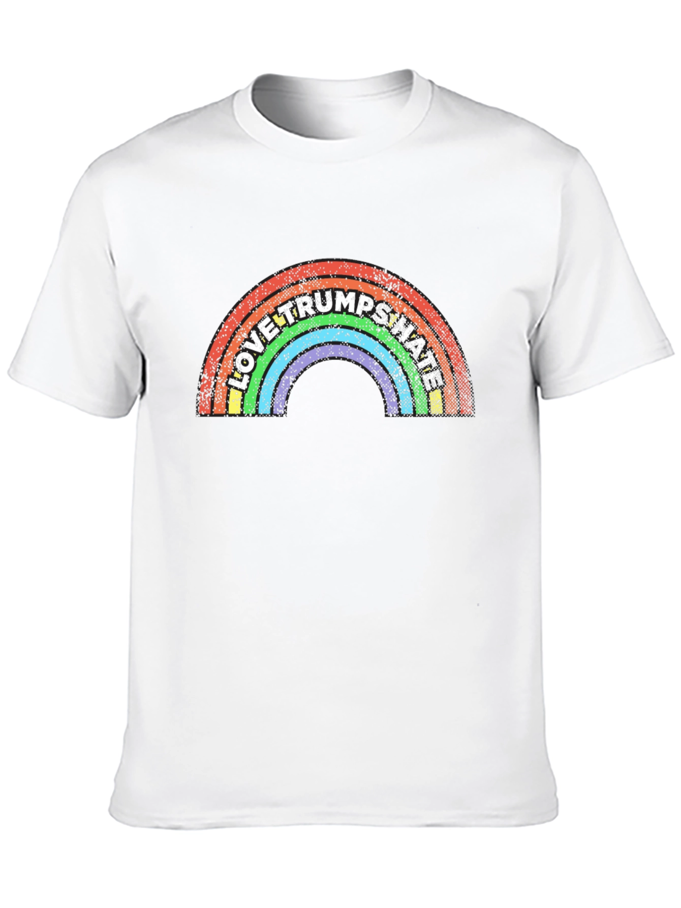 Love Trumps Hate Rainbow Graphic T-Shirt