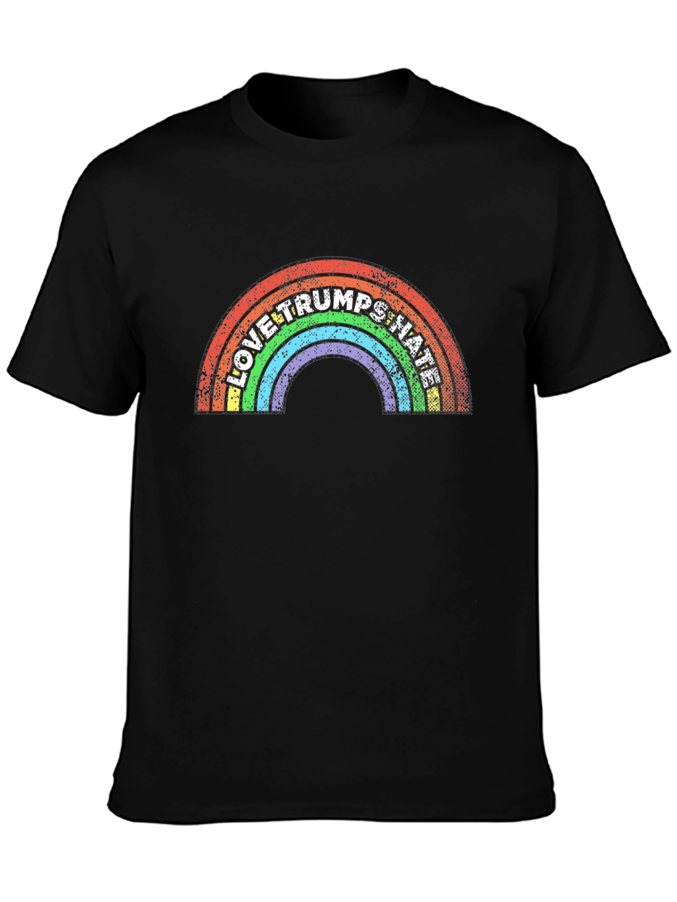 Love Trumps Hate Rainbow Graphic T-Shirt