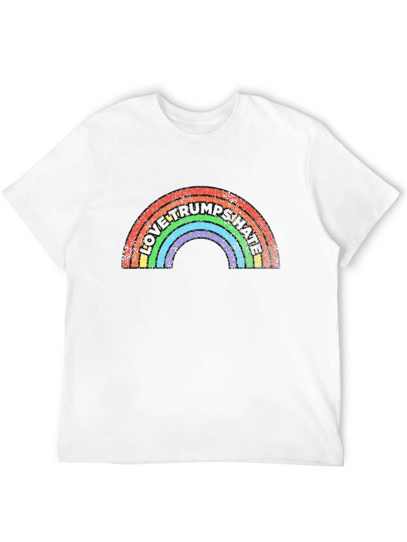 Love Trumps Hate Rainbow Graphic T-Shirt