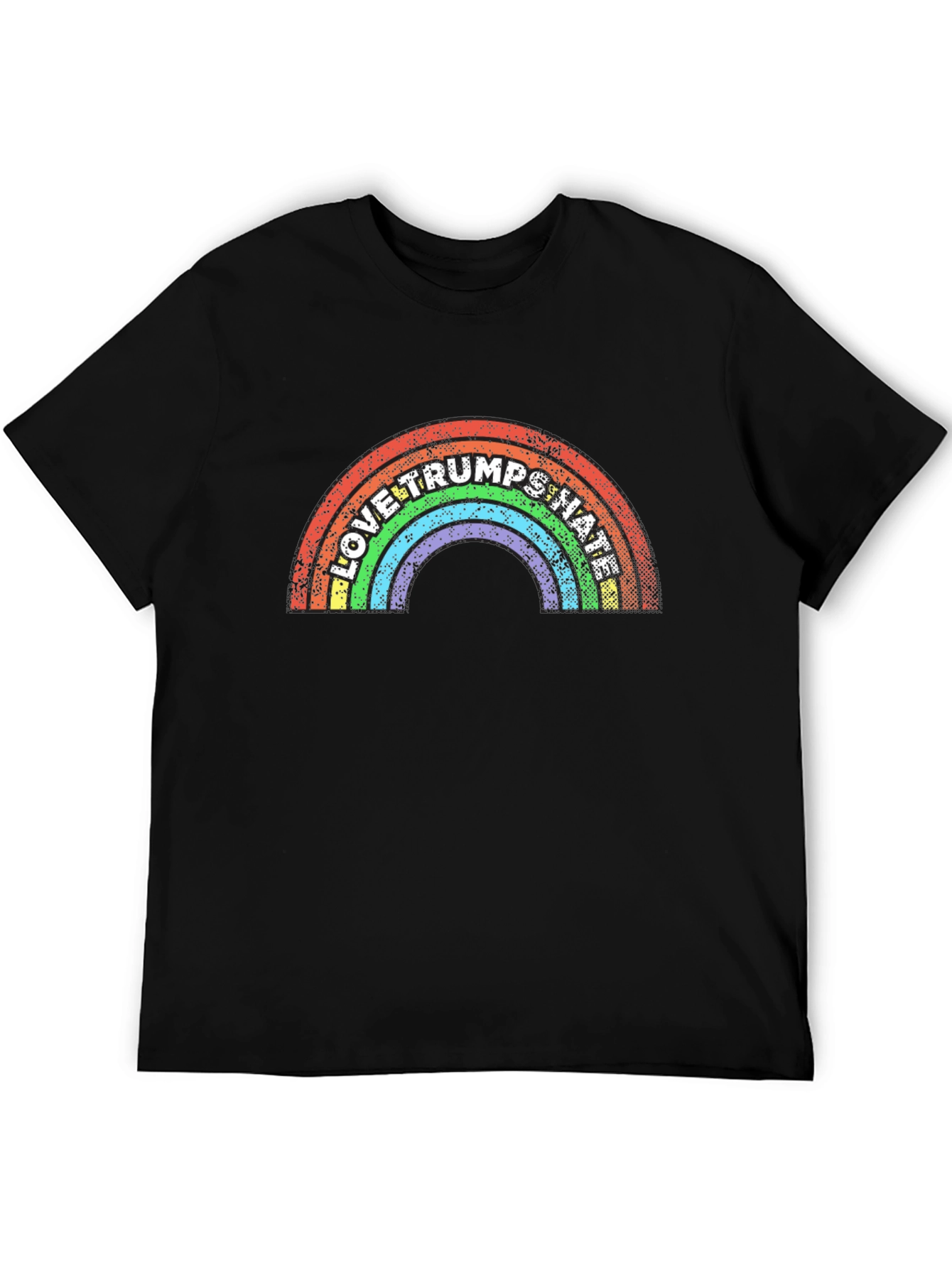 Love Trumps Hate Rainbow Graphic T-Shirt