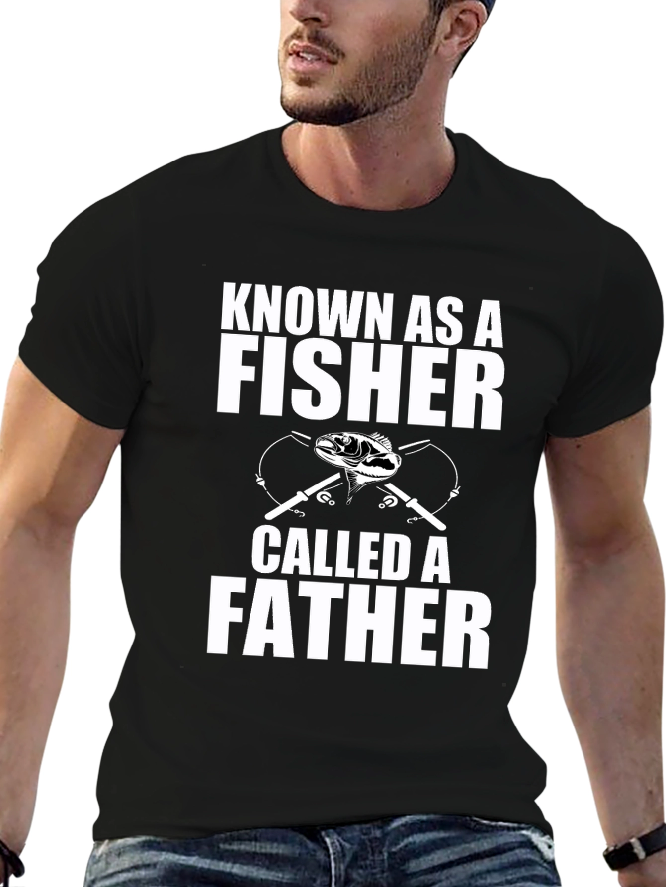 Fisher Father T-Shirt - Angler Dad Tee