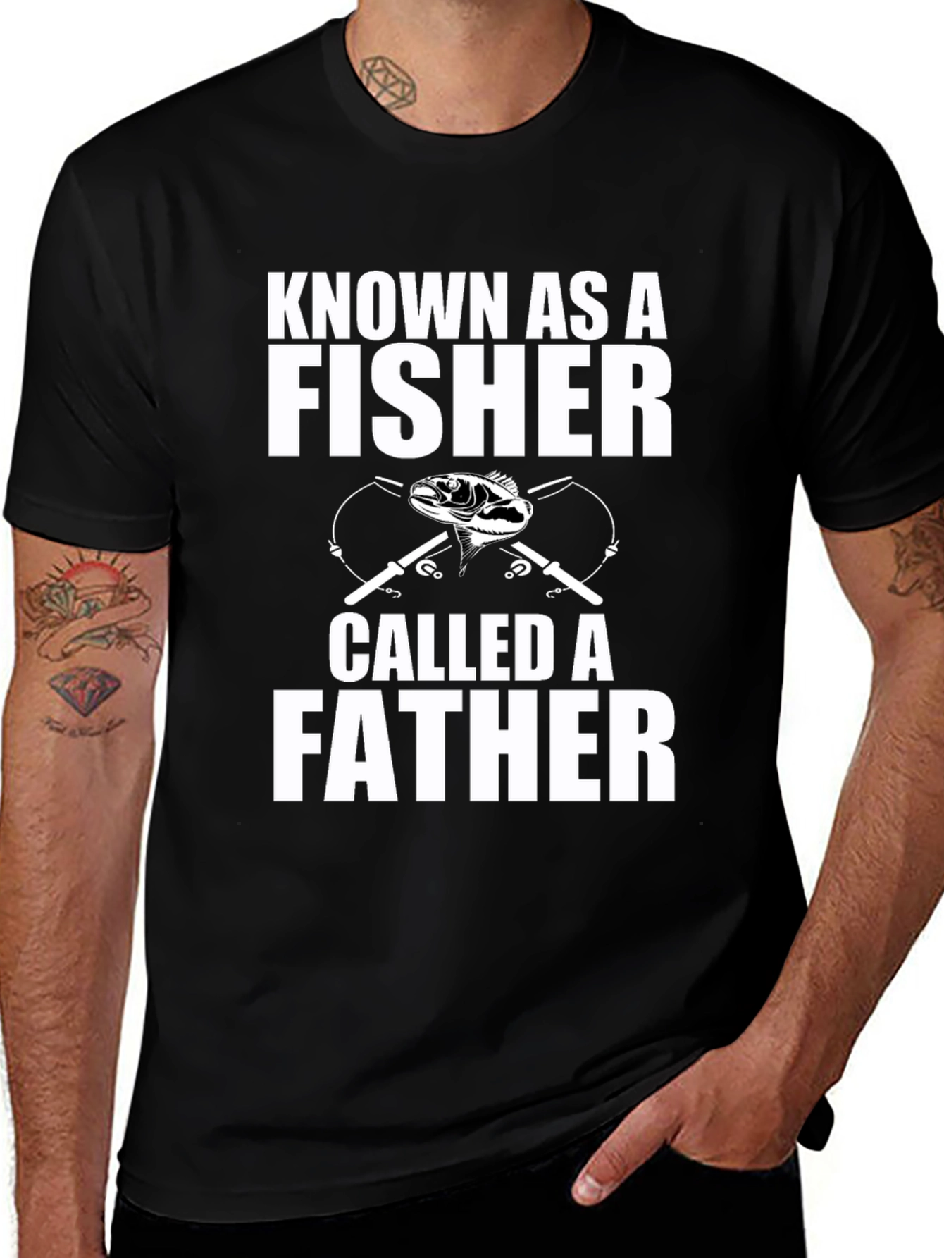 Fisher Father T-Shirt - Angler Dad Tee