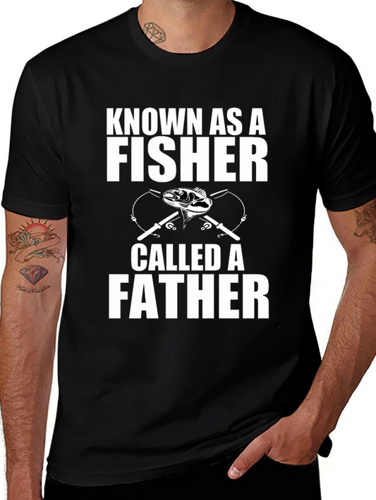 Fisher Father T-Shirt - Angler Dad Tee