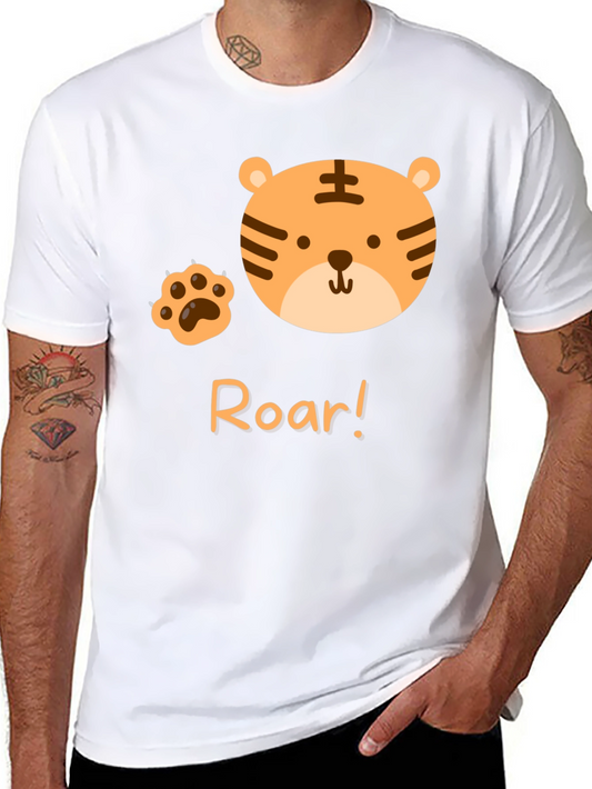 Roar Tiger Graphic Tee - Cute Black T-Shirt