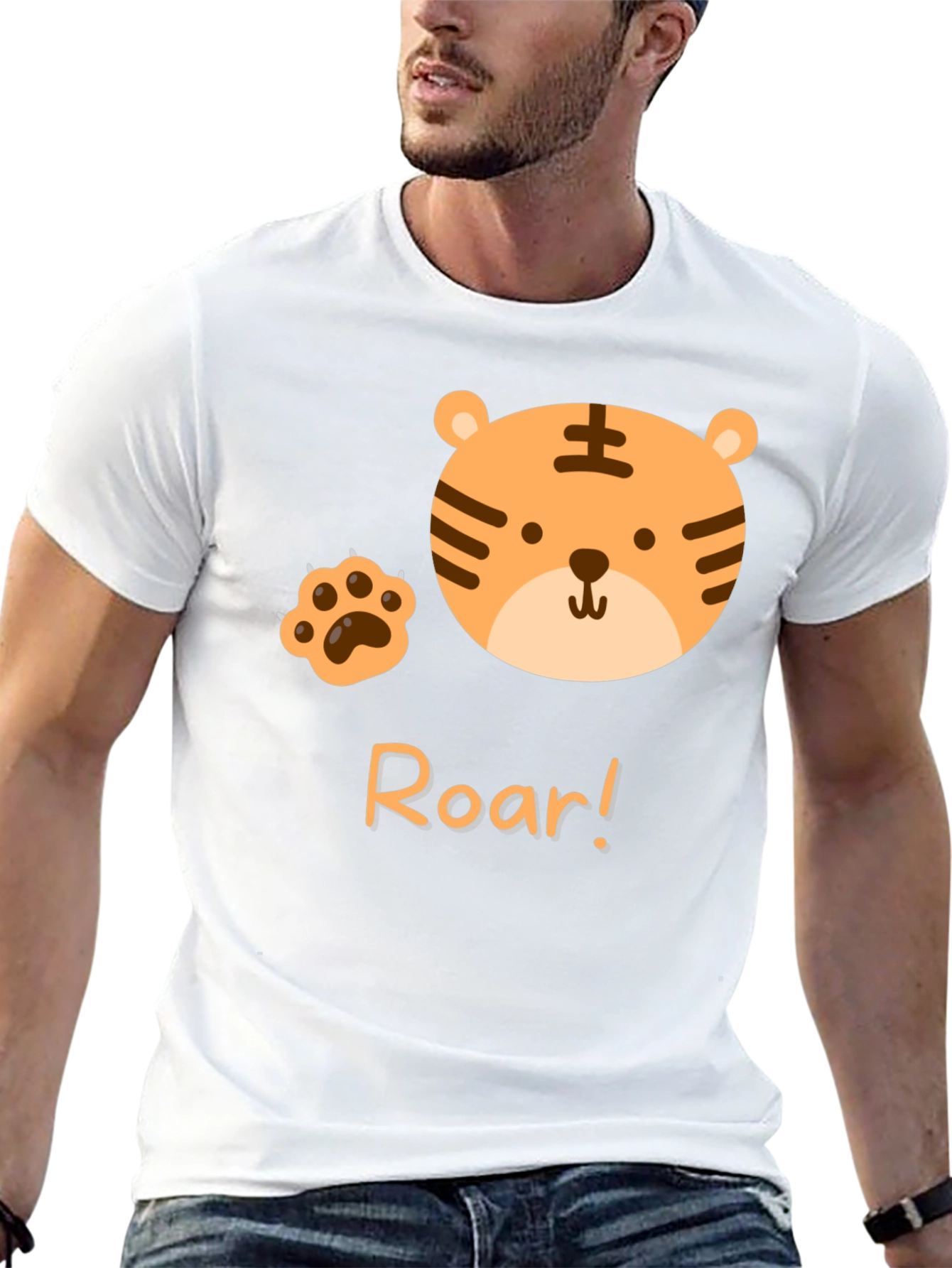 Roar Tiger Graphic Tee - Cute Black T-Shirt