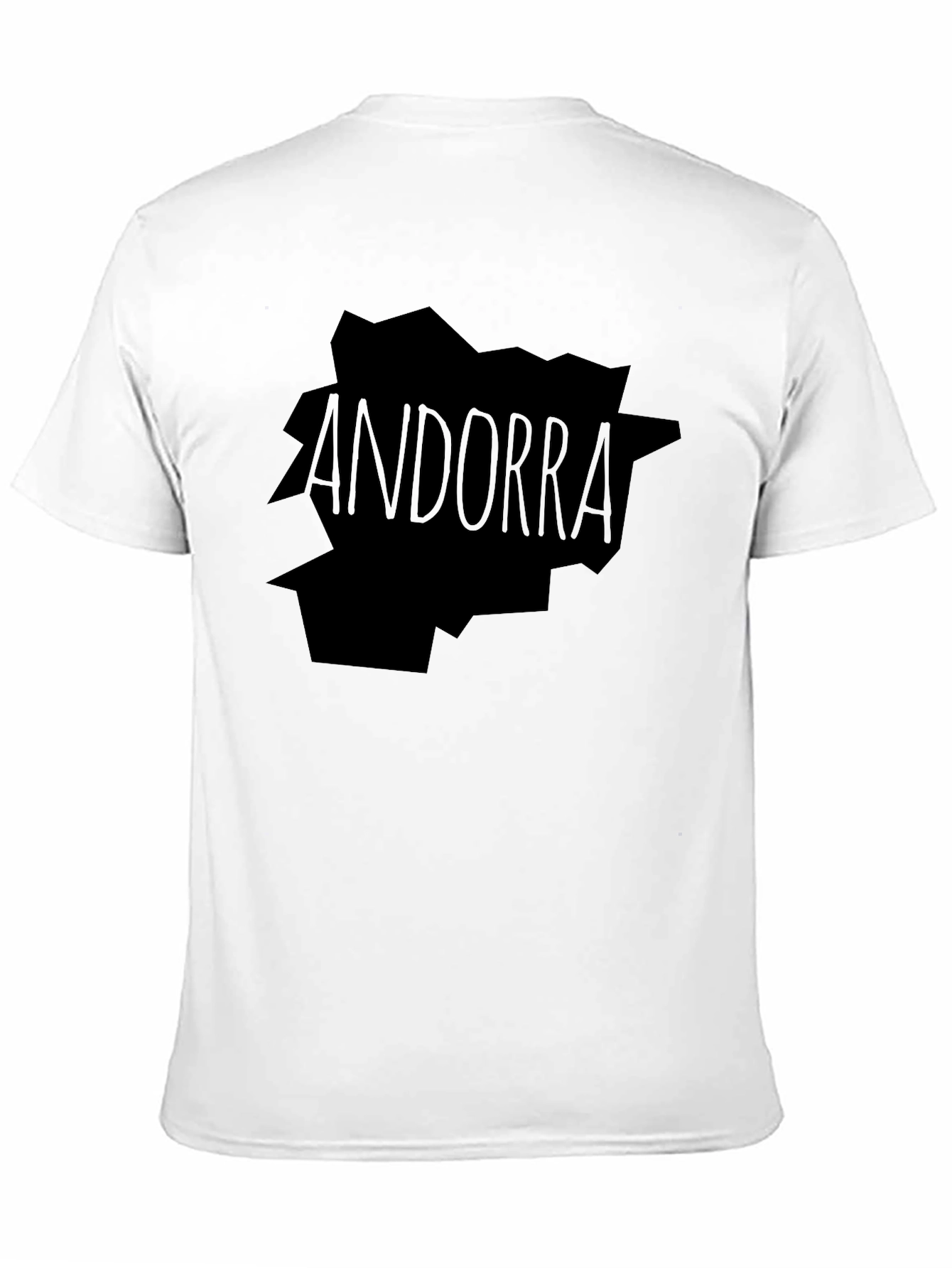Andorra Map T-Shirt - Black Graphic Tee