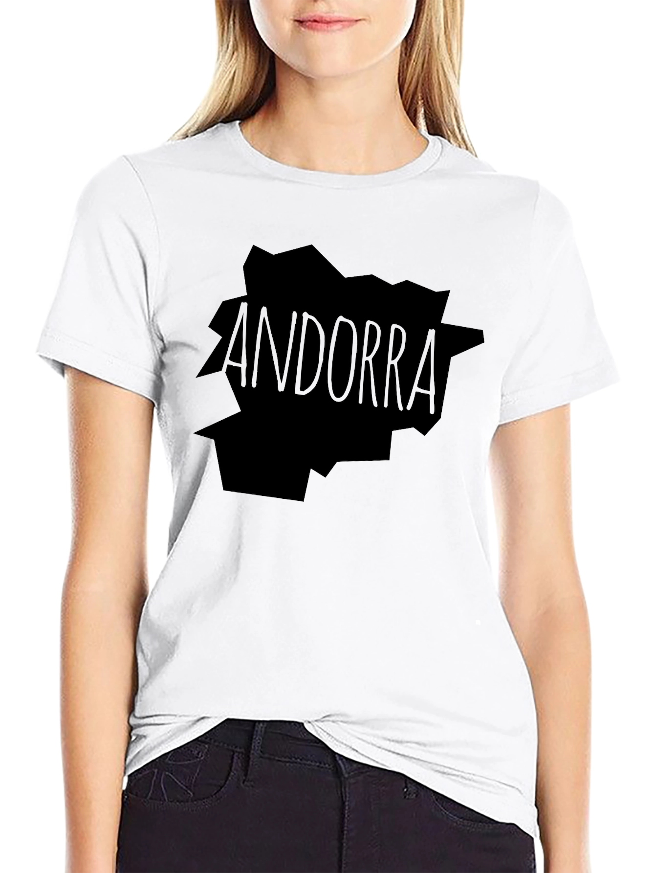 Andorra Map T-Shirt - Black Graphic Tee