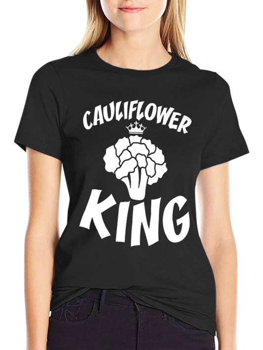 Cauliflower King Graphic T-Shirt - Funny Vegetable Tee