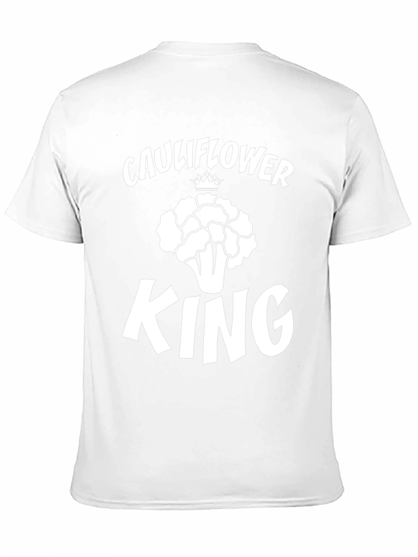 Cauliflower King Graphic T-Shirt - Funny Vegetable Tee