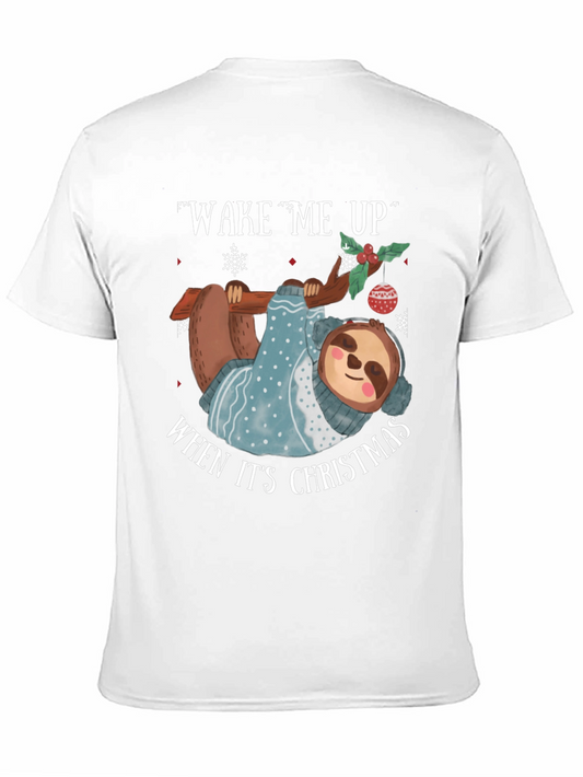 Wake Me Up Christmas Sloth T-Shirt
